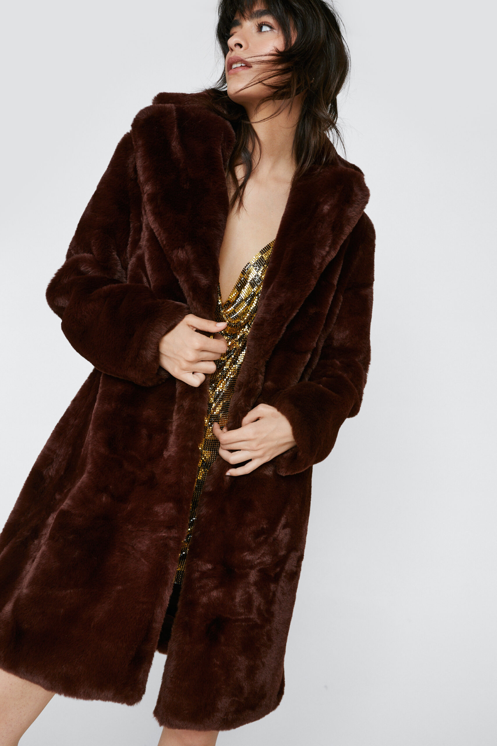 Plush Faux Fur Coat 