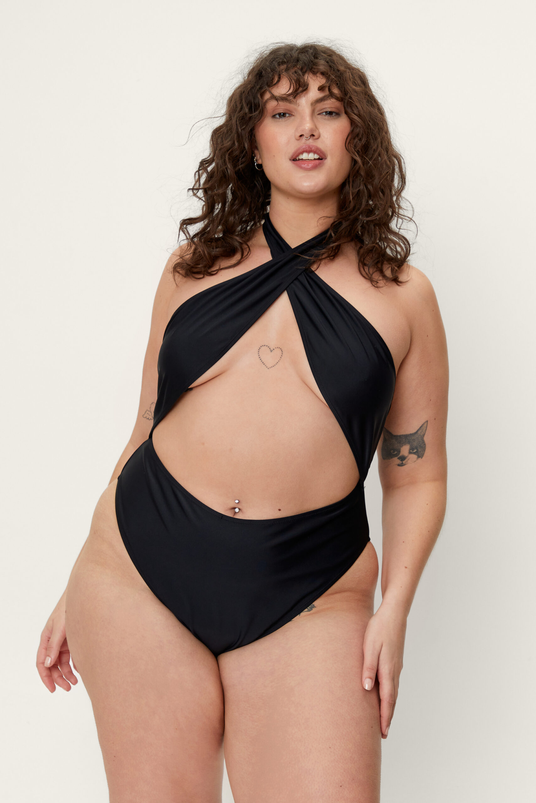 Plus Size Recycled Cut Out Swimsuit