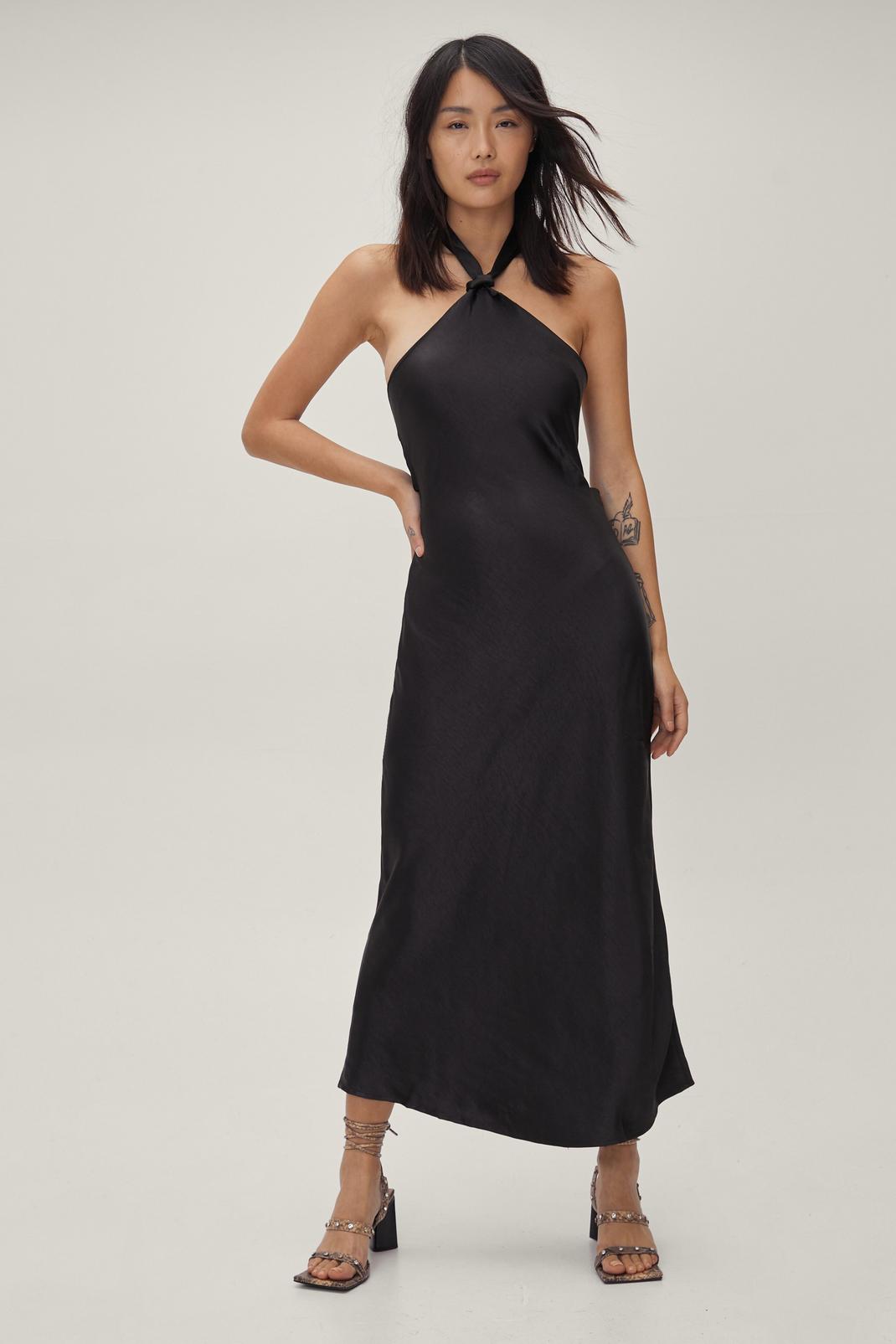 Midnight Black Layering Slip Dress (2 lengths: long & short) — Ya