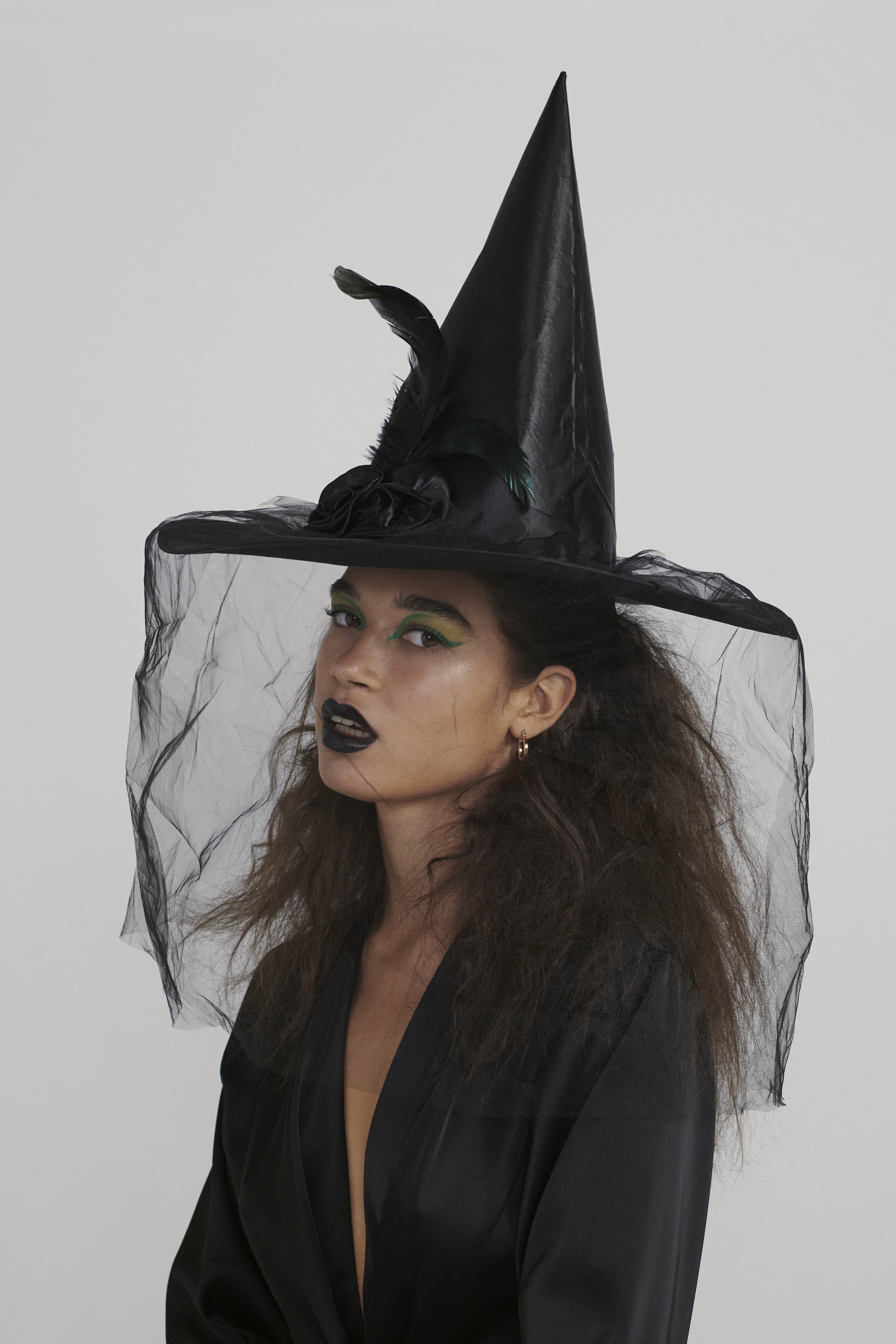 Mesh Veil Witch Hat
