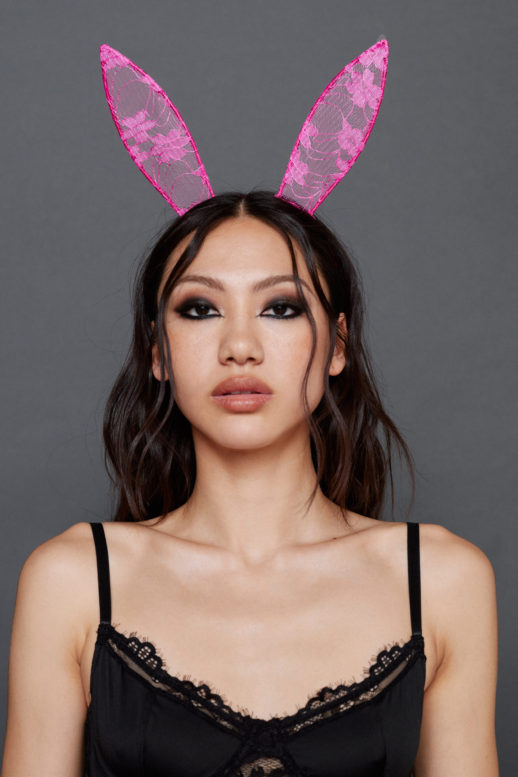 Pink Lace Bunny Ears
