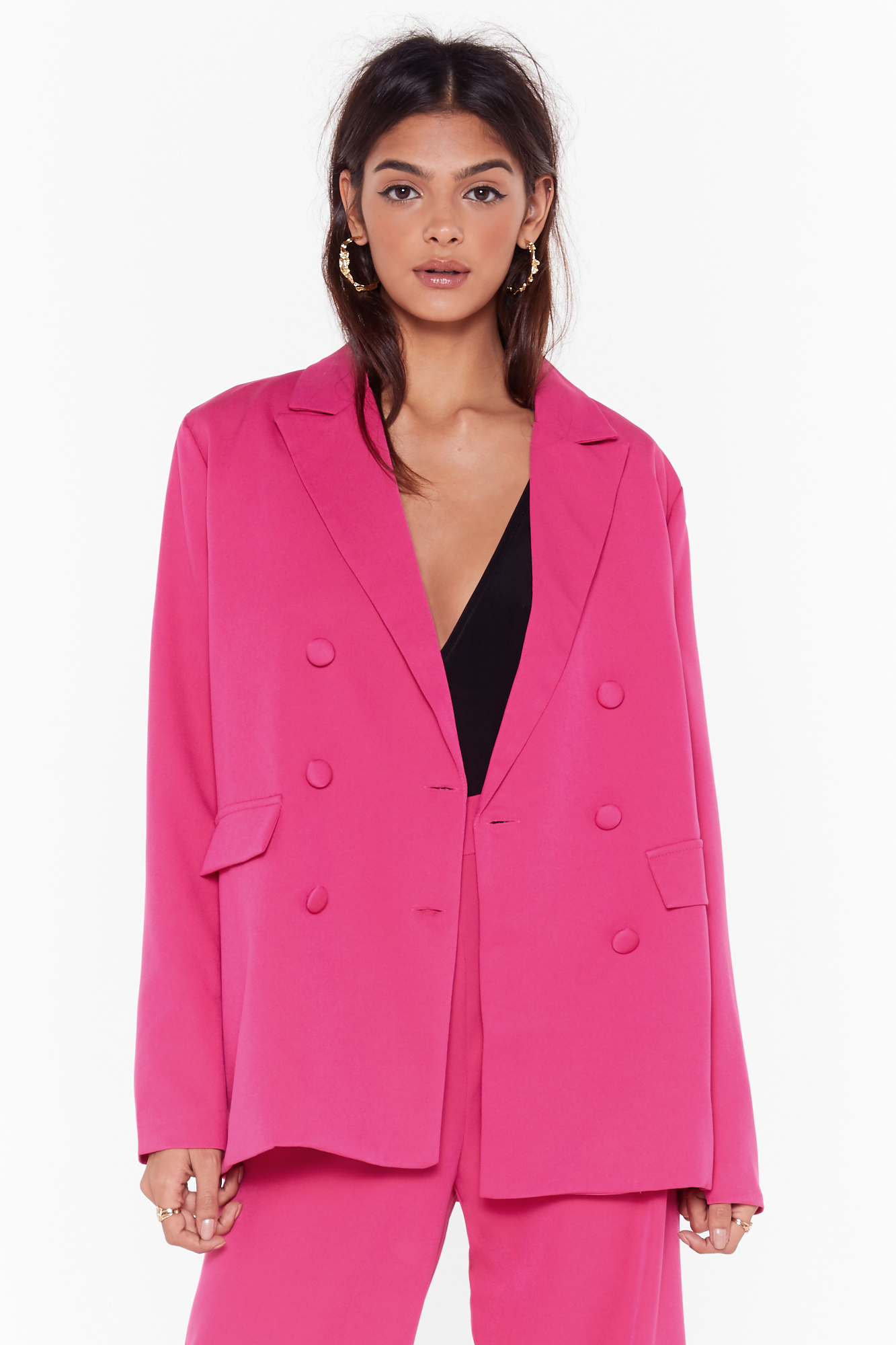 Pink Boxy Blazer