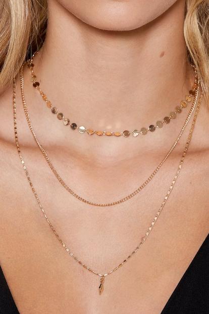 Three Chain Layered Necklace