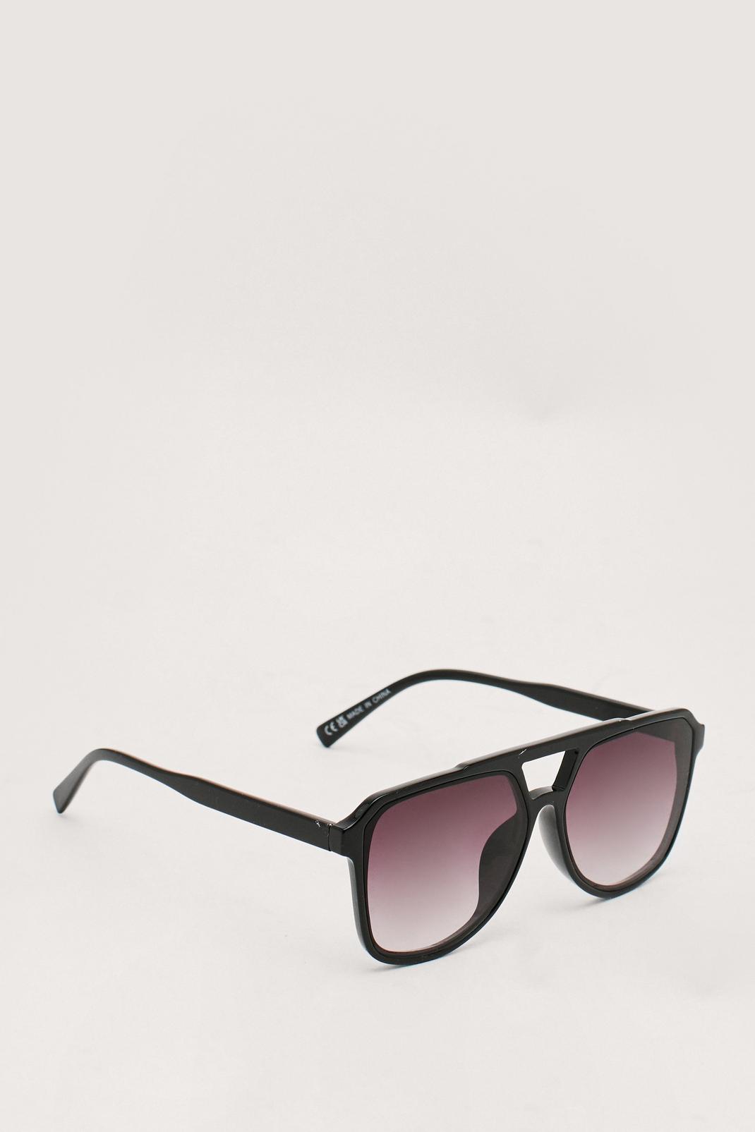Black Recycled Aviator Sunglasses