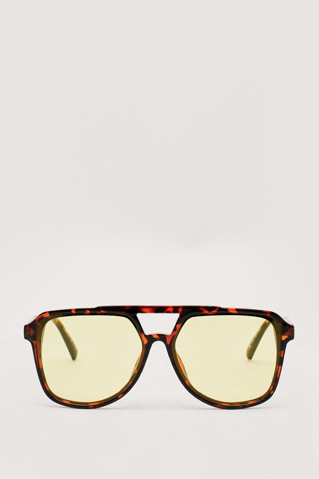 Tortoiseshell Yellow Lense Sunglasses