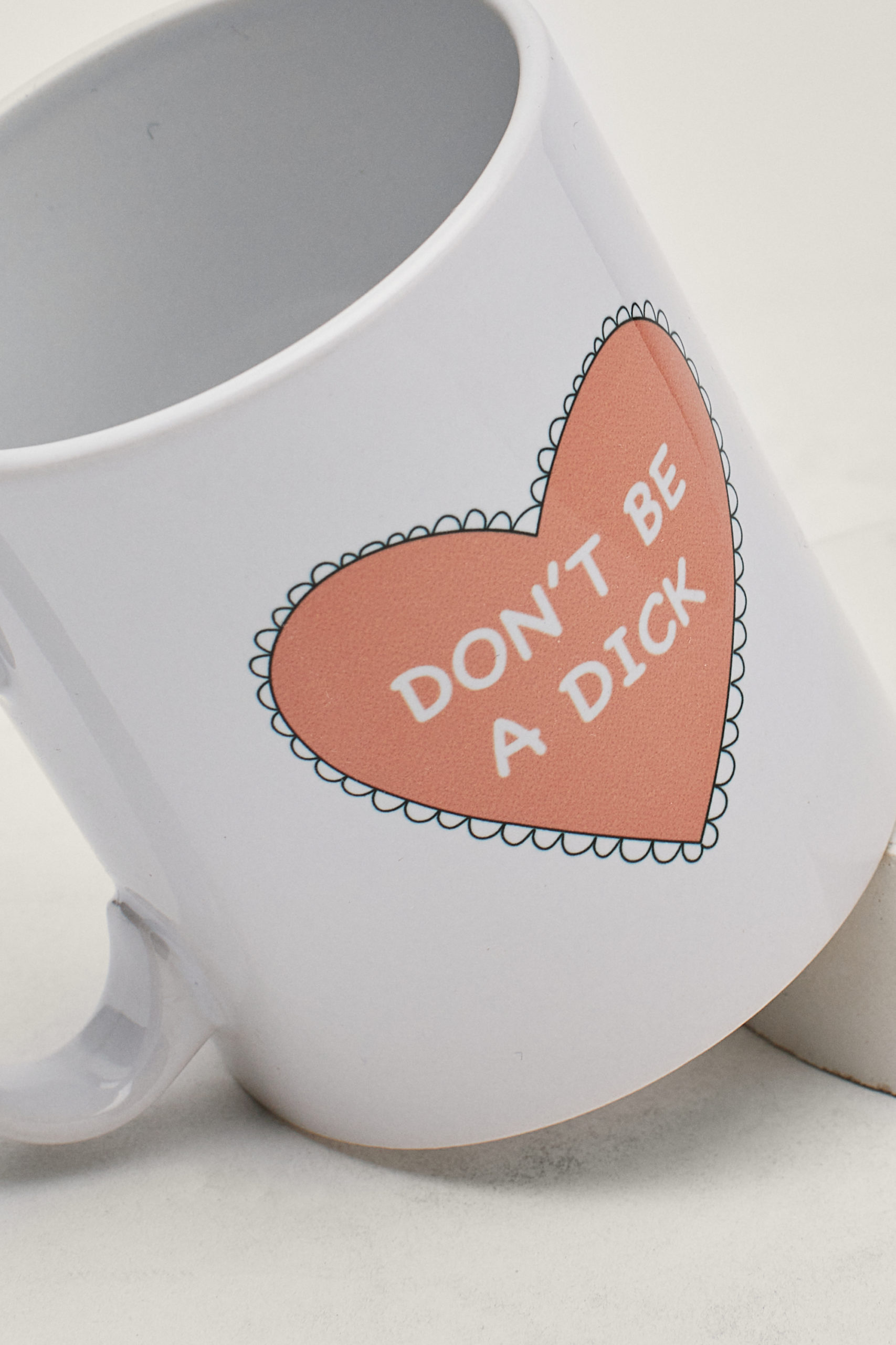 Don't Be A Dick Heart Graphic Mug