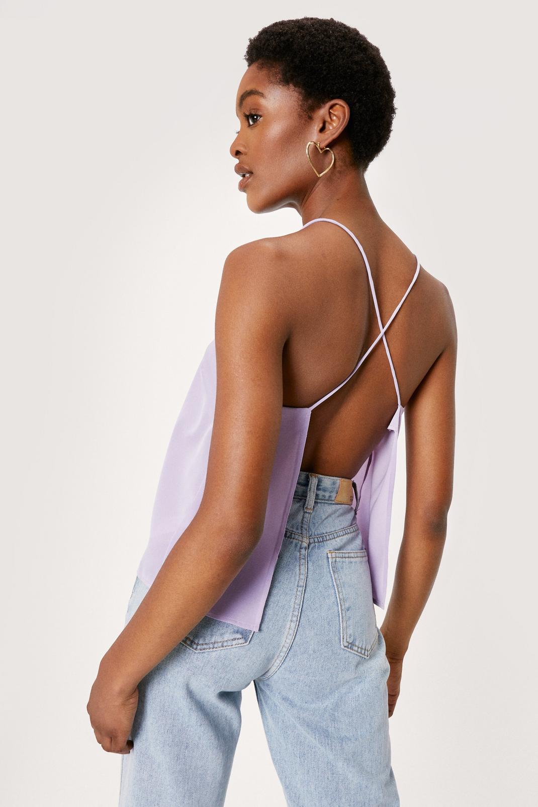 Open Back Strappy Cami Top