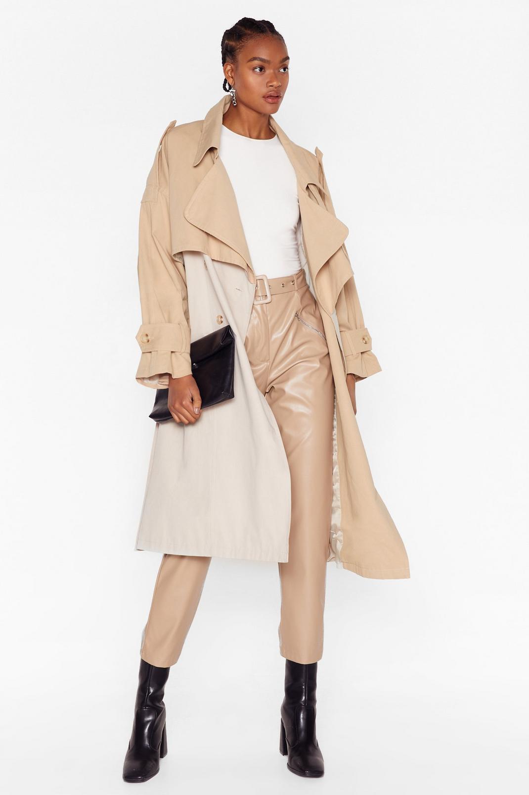 Oversized Two Tone Trench Coat