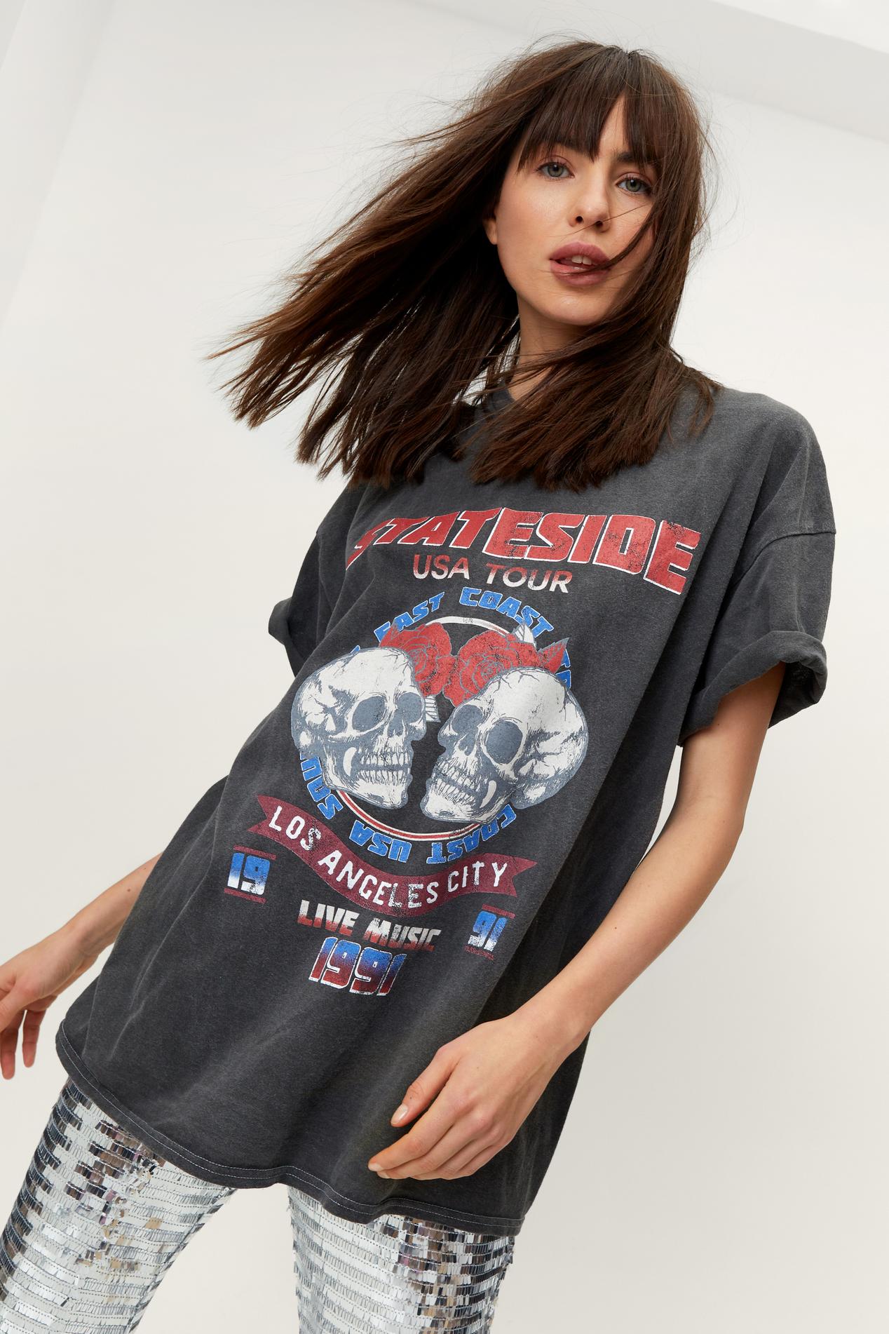 Stateside Graphic Oversized Short Sleeved T-Shirt