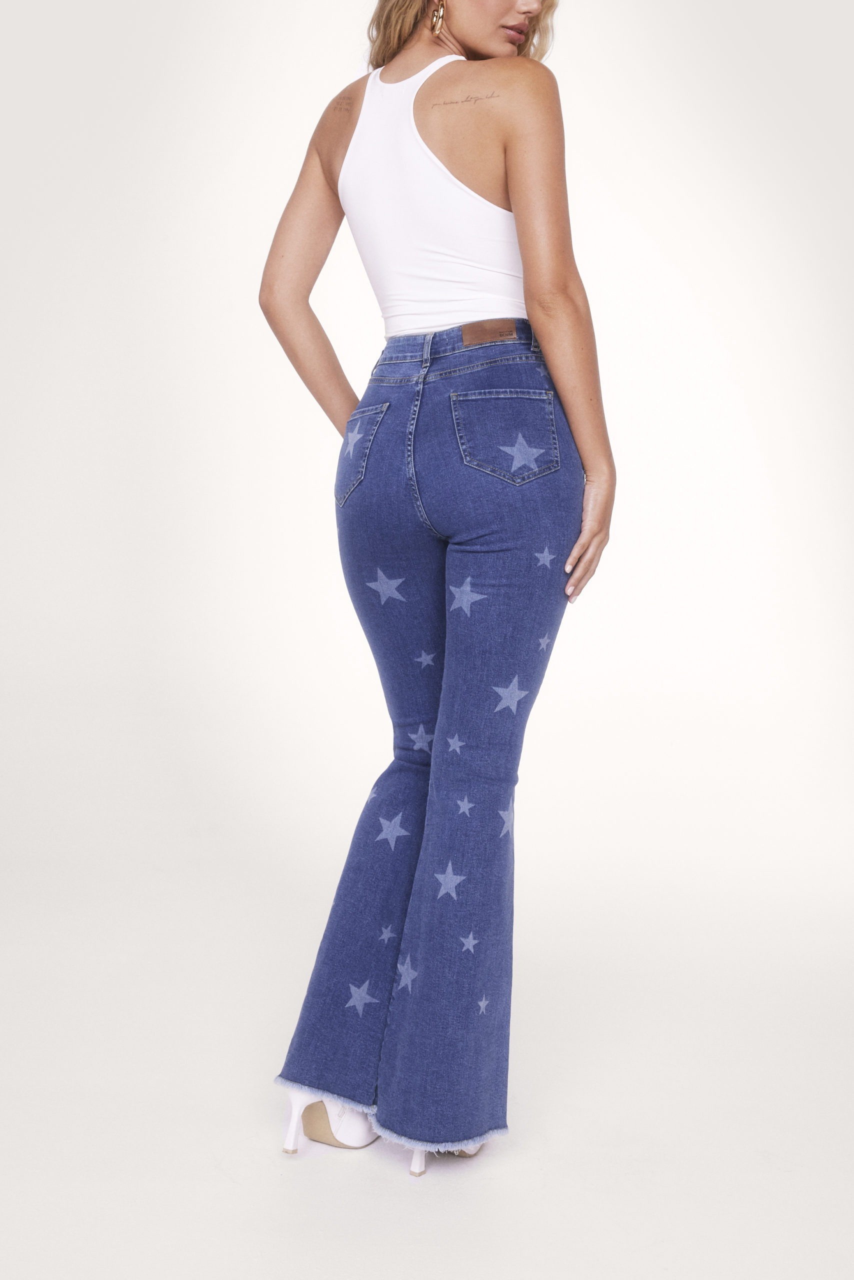 Recycled Cotton Star Flare Jeans