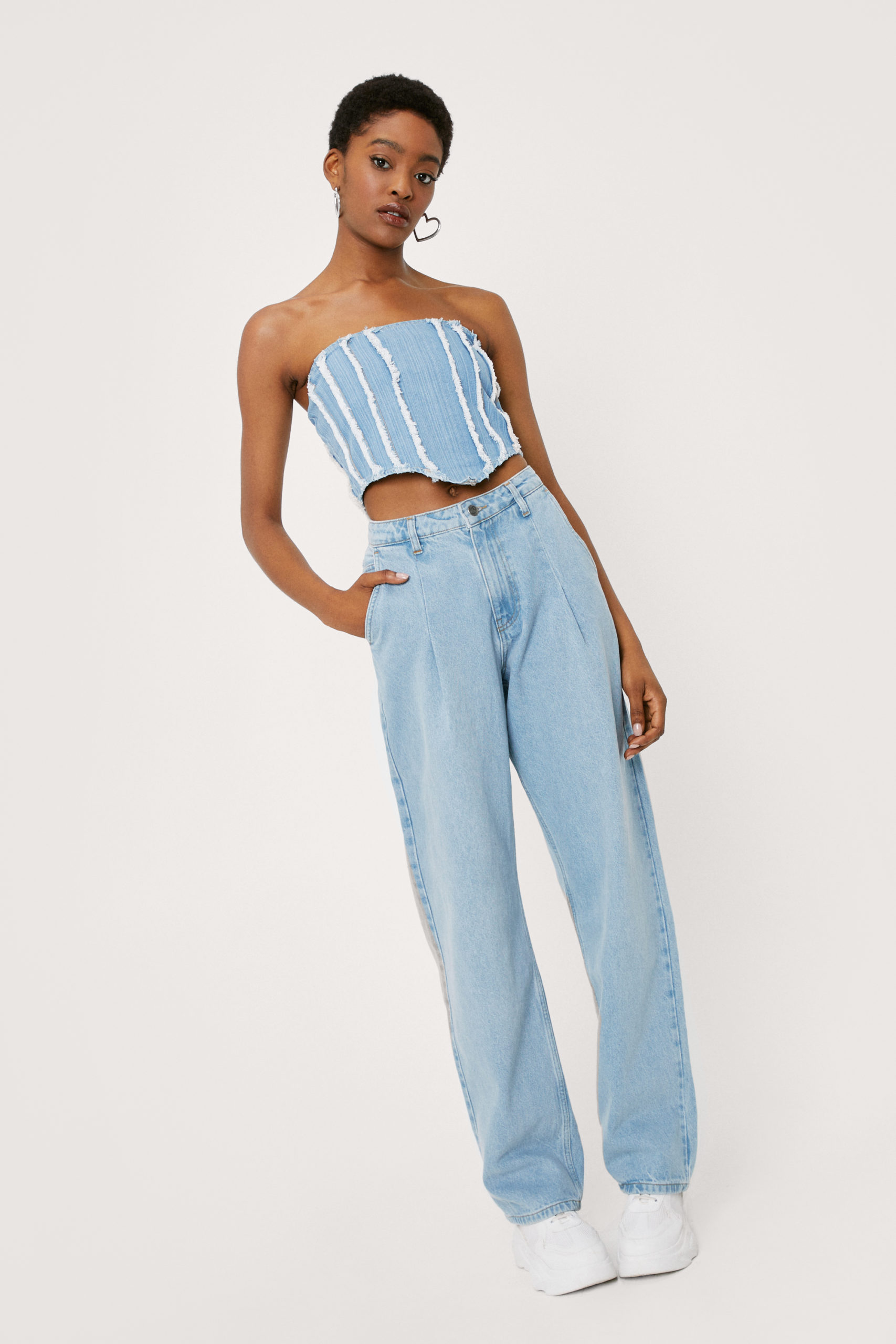Washed Relaxed Wide Leg Jeans