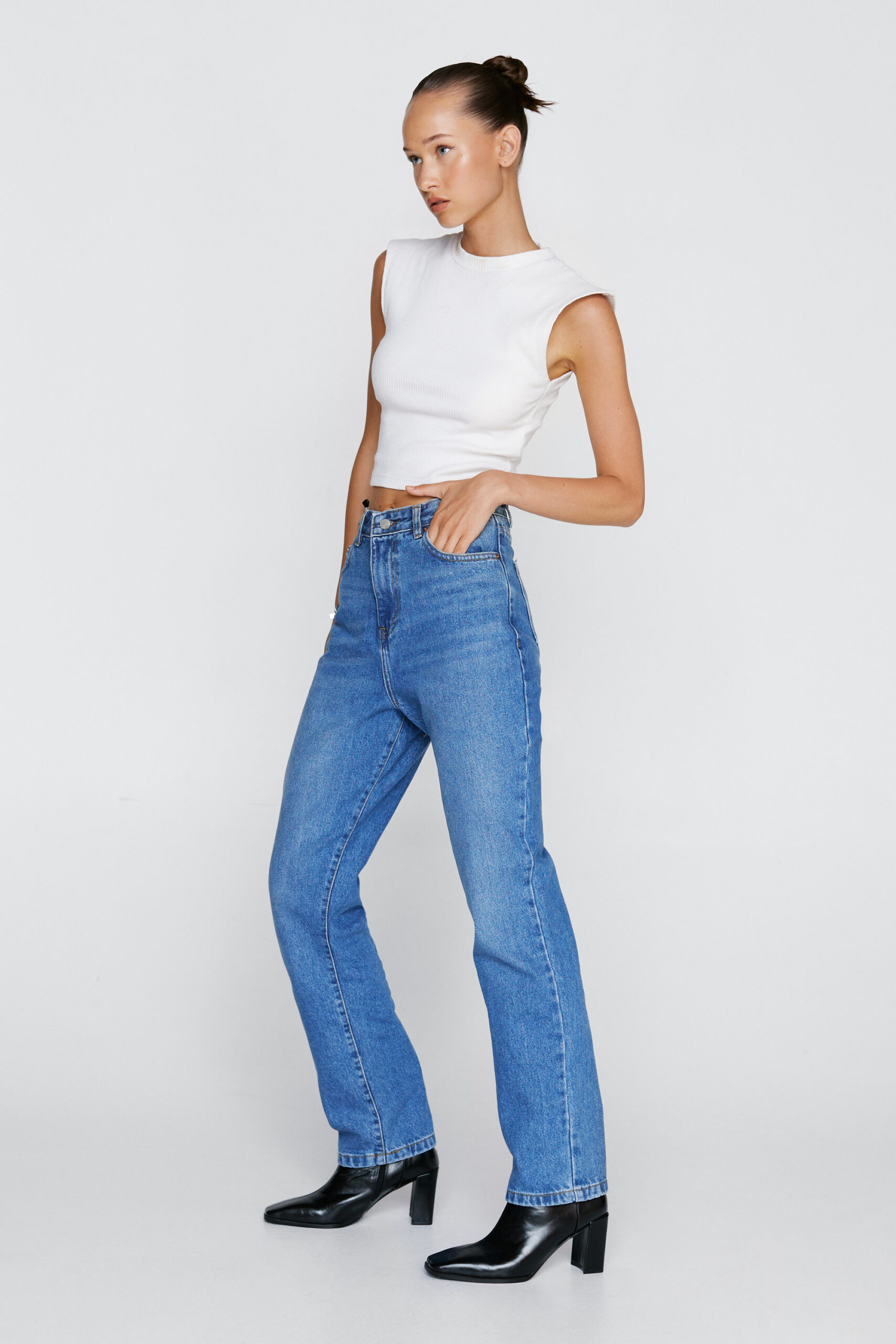 Organic Cotton Straight Leg Denim Jeans 