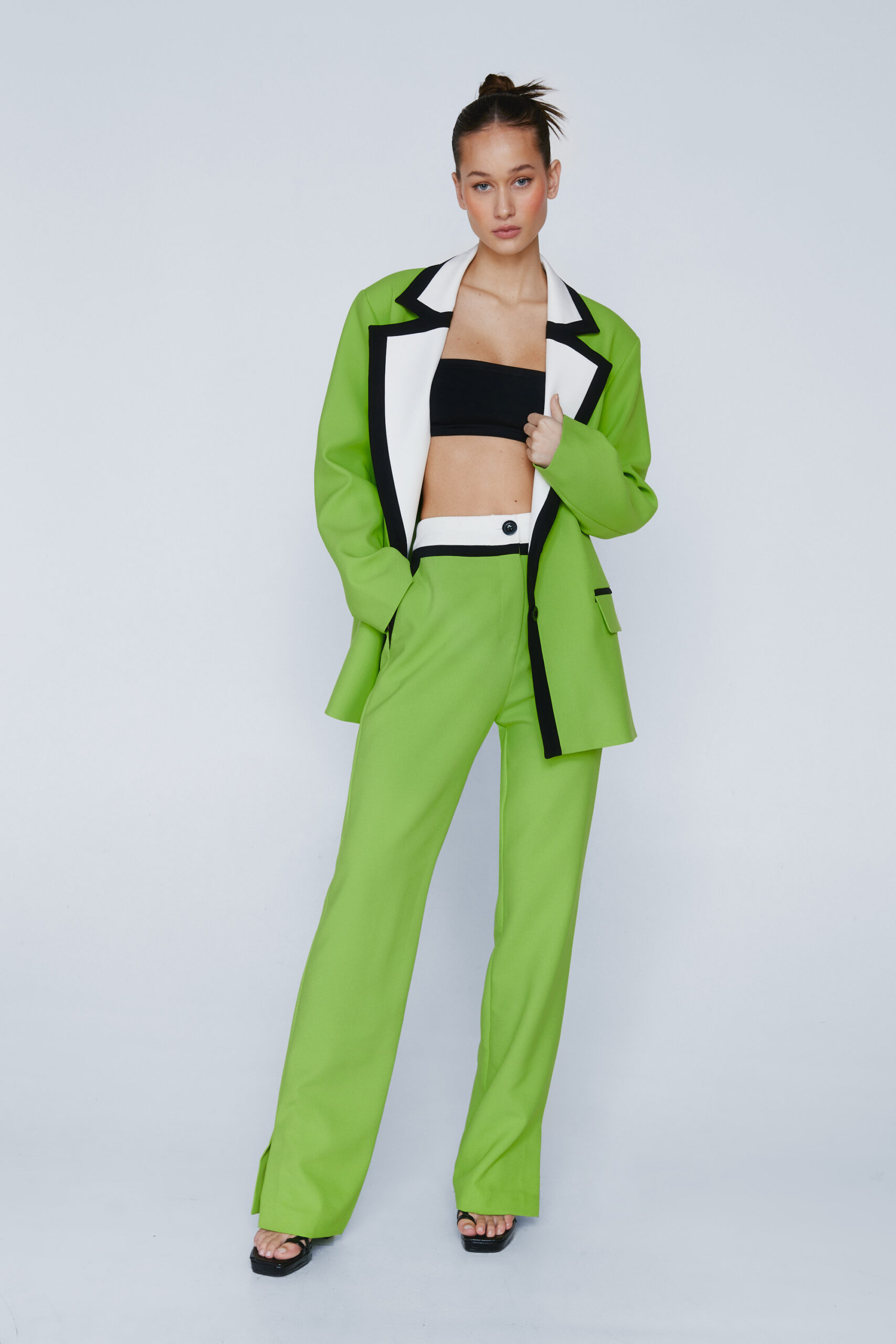 Tailored Color Block Pants