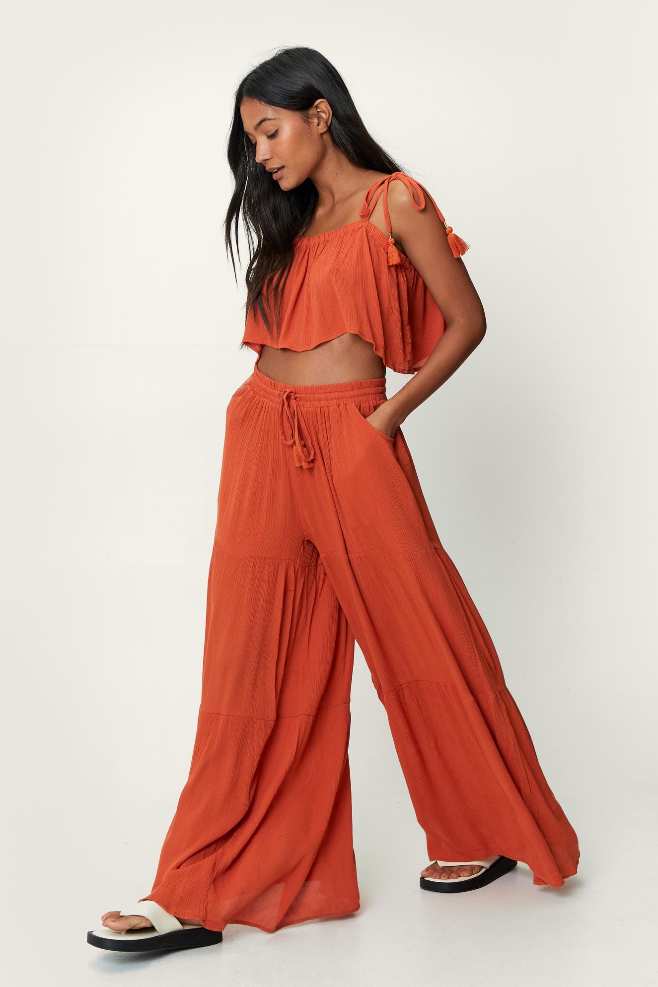 Cami Top and Wide Leg Beach Pants