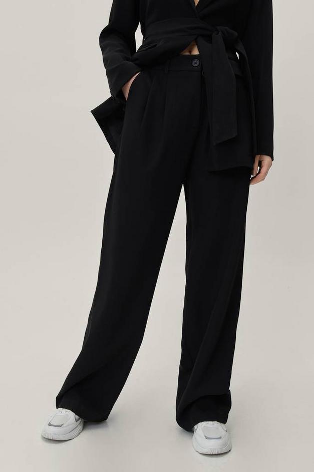 Tapered Tailored High Waisted Pants