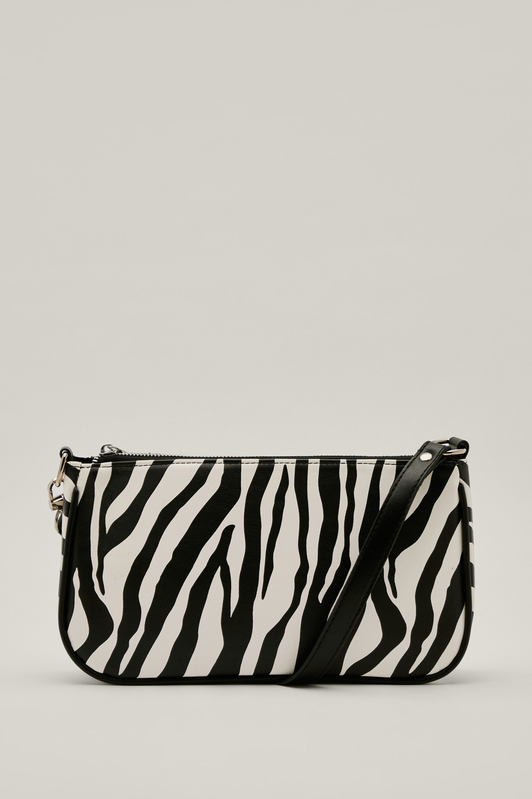 Faux Ponyhair Zebra Shoulder Bag