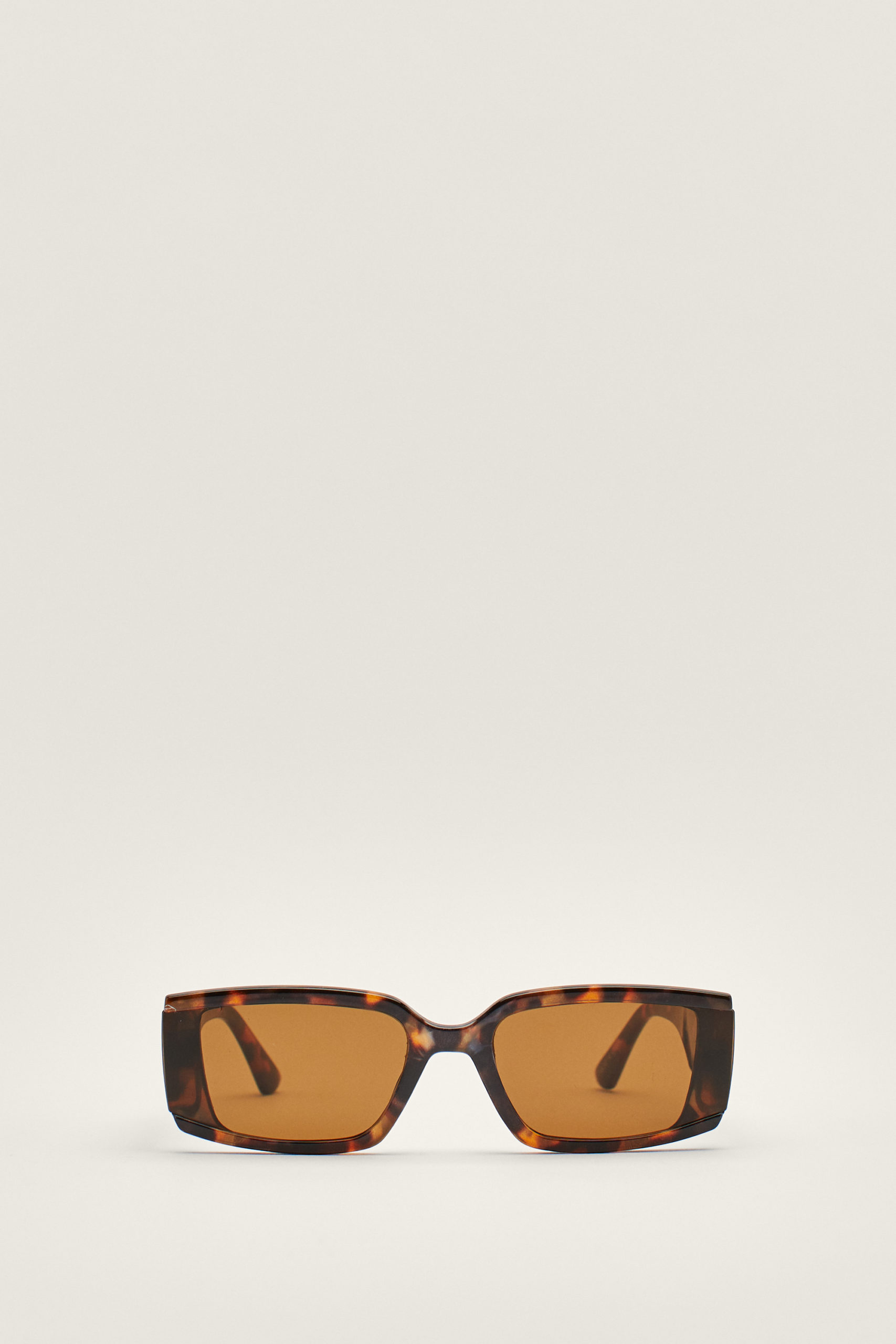 Tortoiseshell Slim Rectangle Sunglasses
