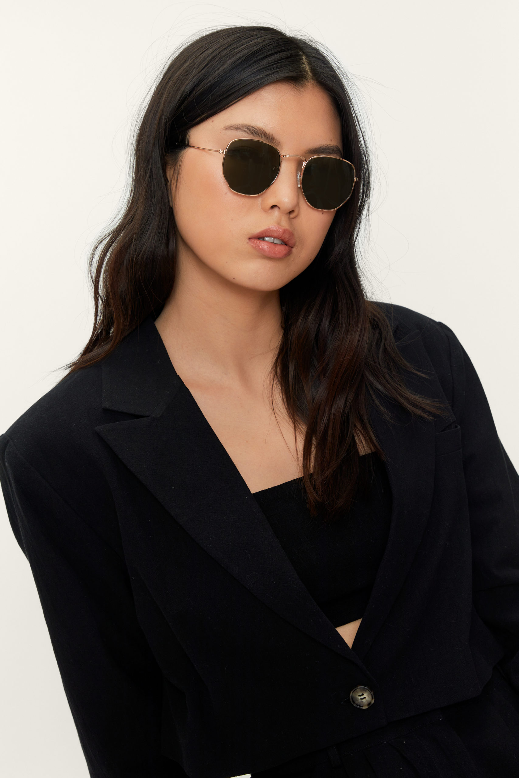 Retro Slim Round Sunglasses