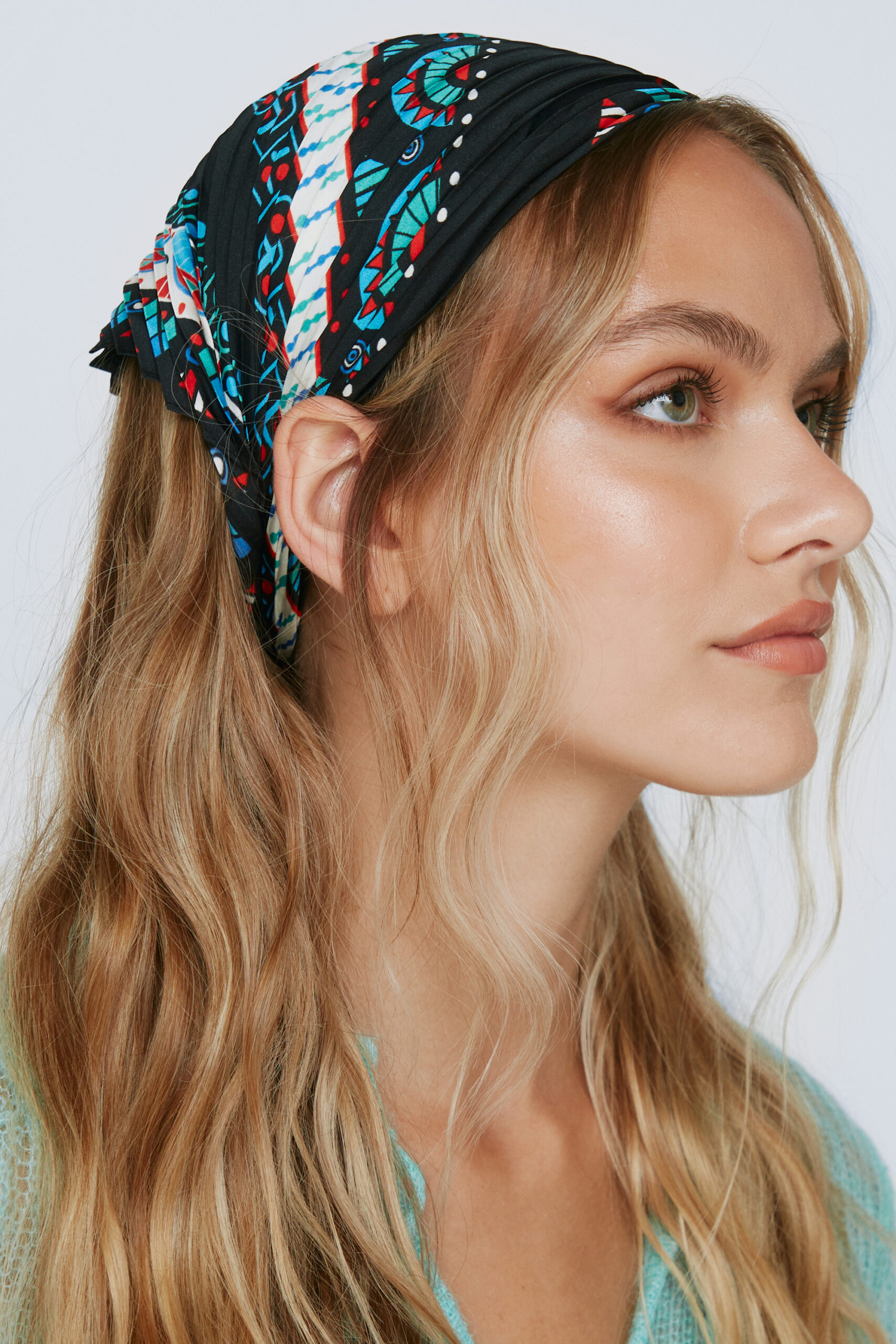 Abstract Print Head Scarf