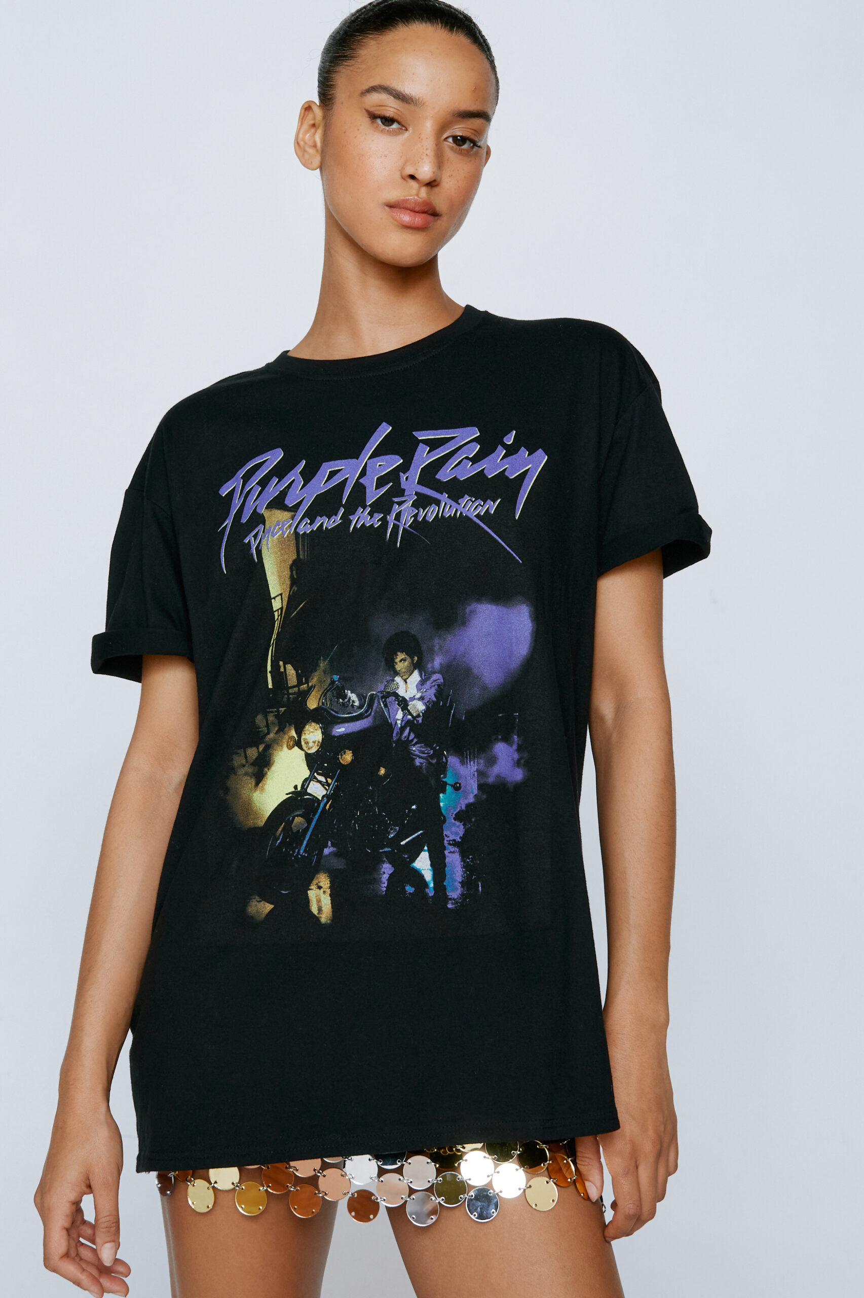Prince Purple Rain Oversized Graphic T-Shirt