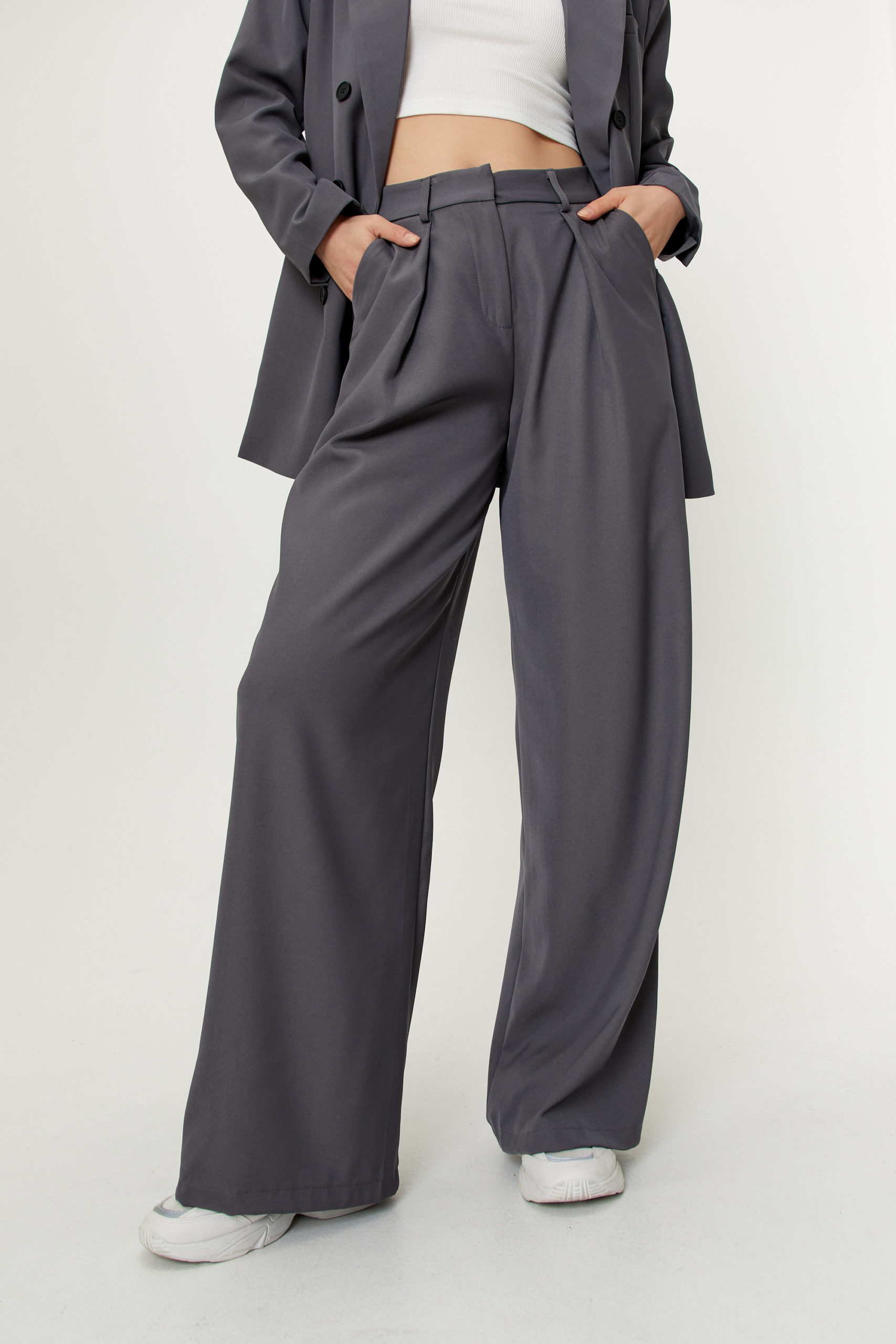 Double Pleated Tailored Trousers