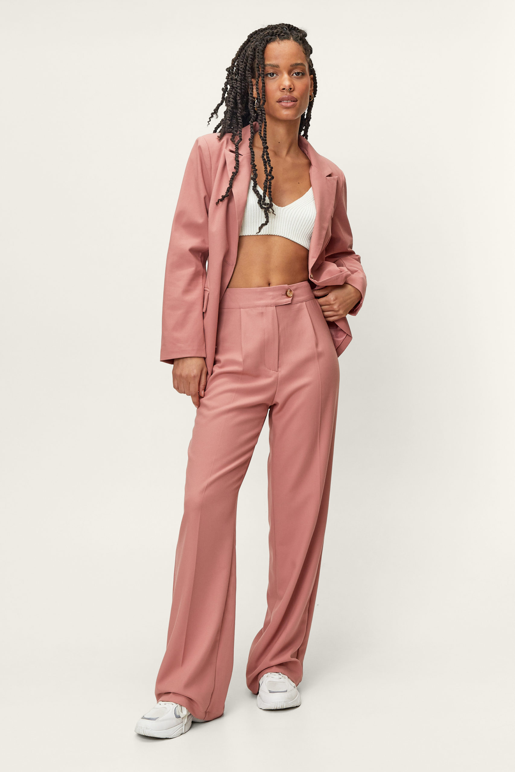 Petite Tailored Wide Leg Co Ord Pants