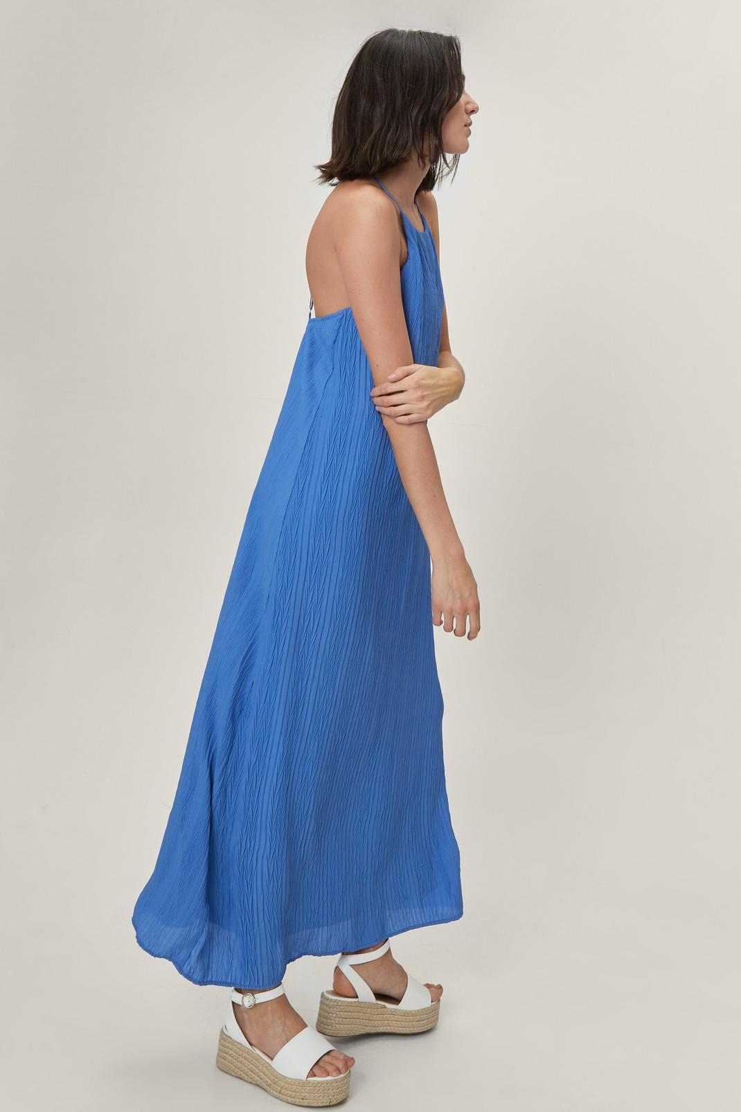 Pleated Smock Casual Summer Maxi Dress