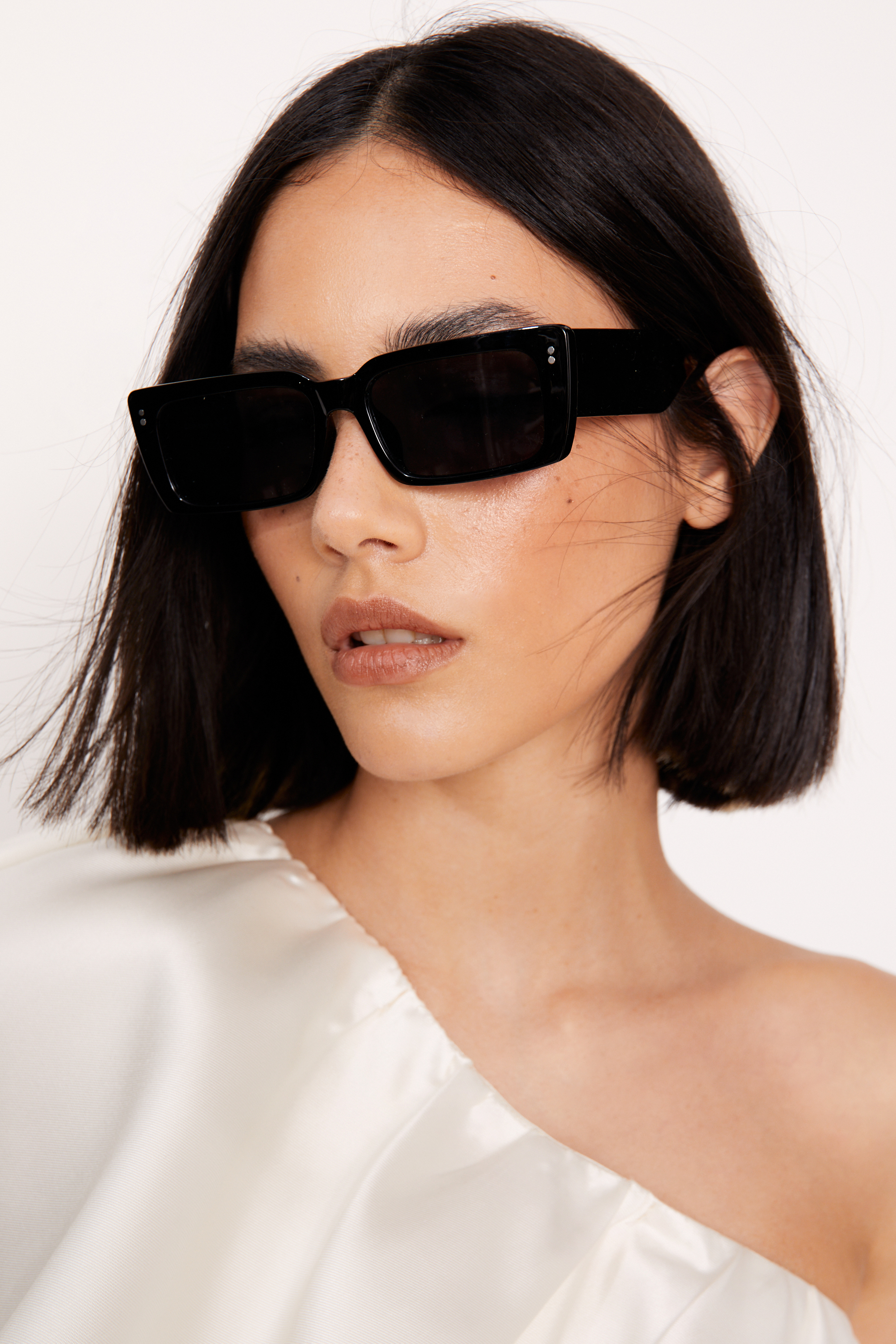 Rectangle Wide Frame Sunglasses