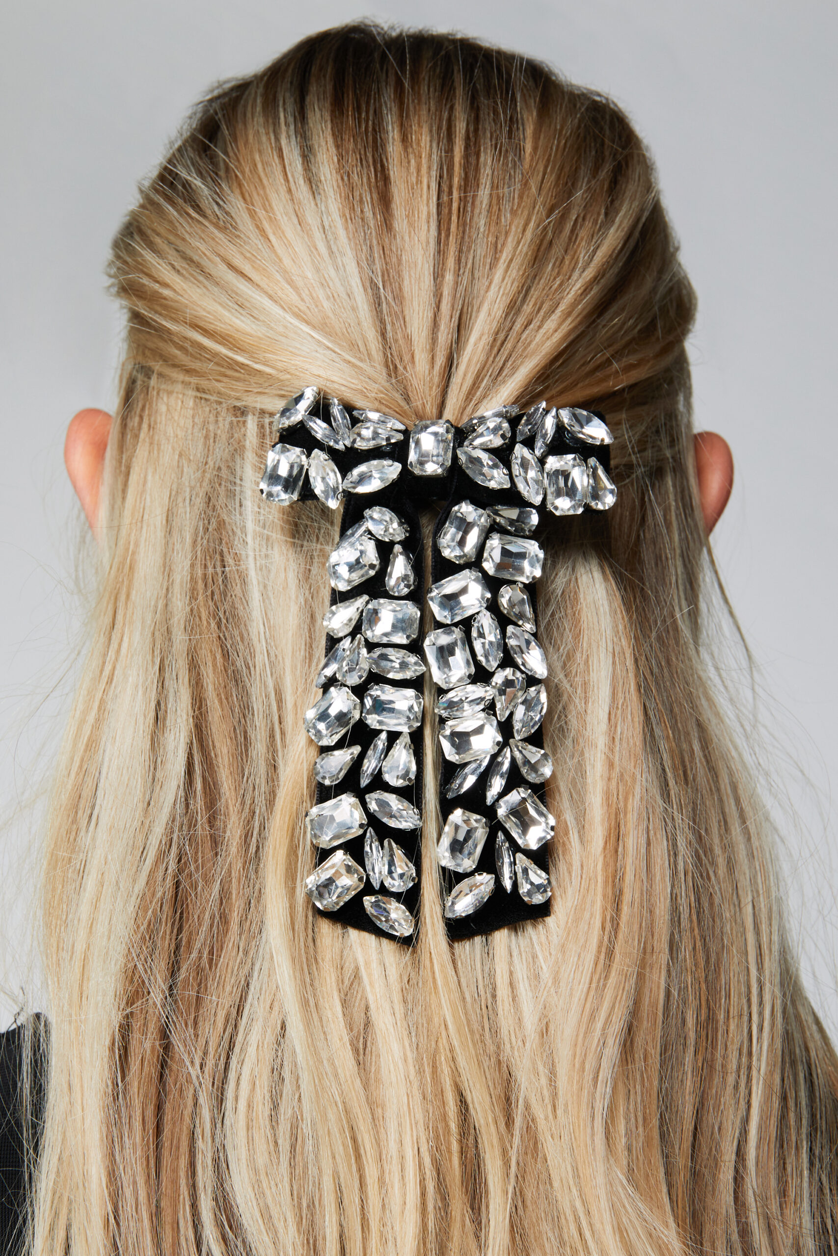 Embellished Diamante Oversized Hair Bow Clip