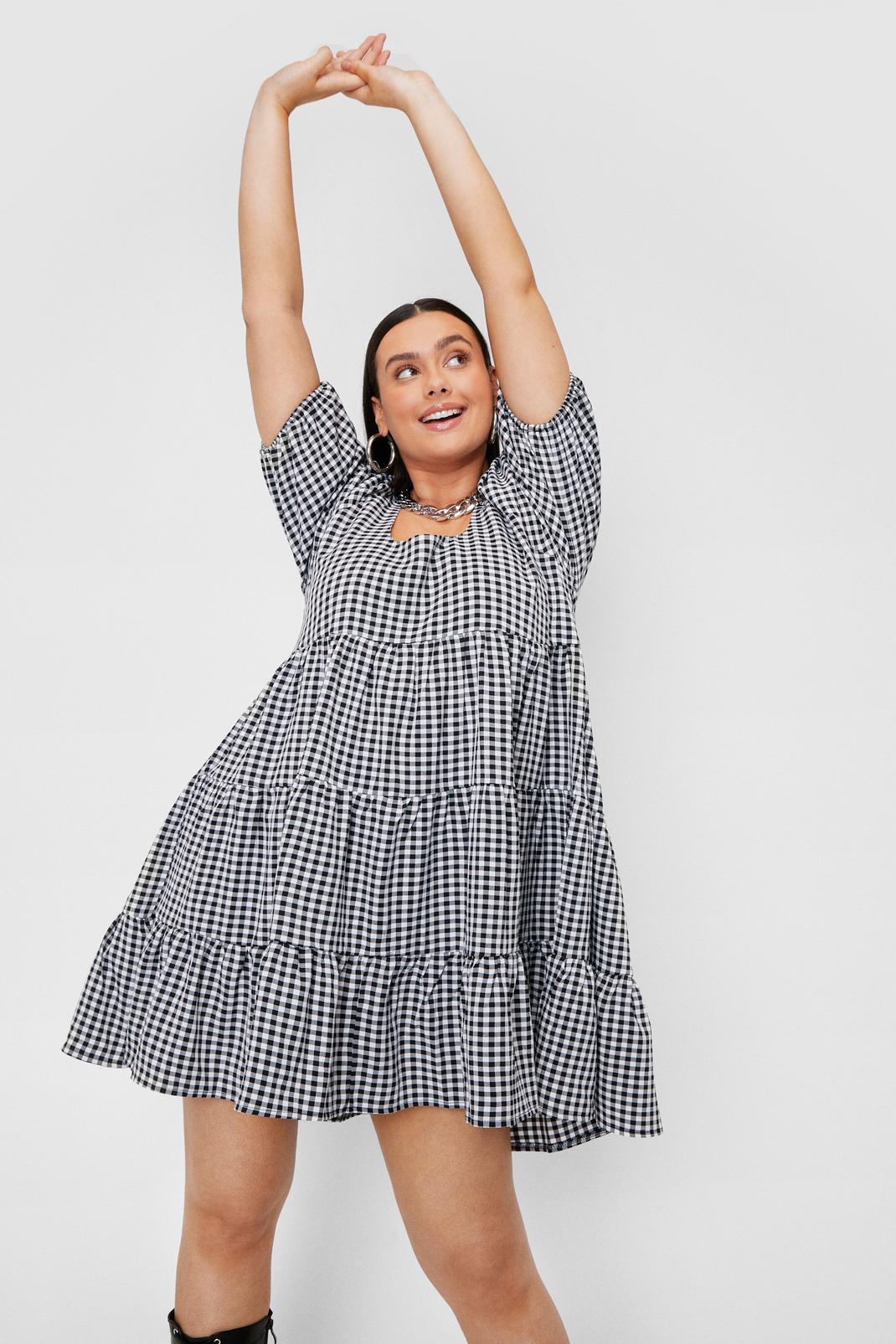 Plus Size Gingham Vacation Dress