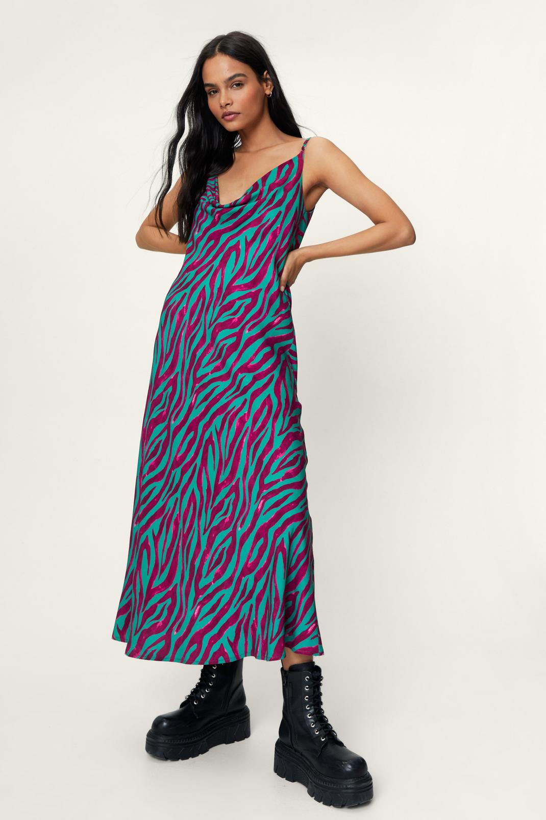 Zebra Print Vacation Maxi Dress