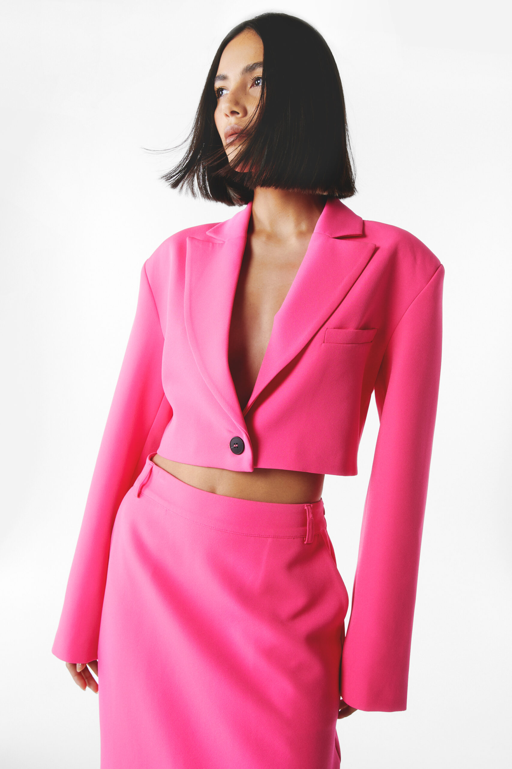 Tailored Two Piece Cropped Blazer
