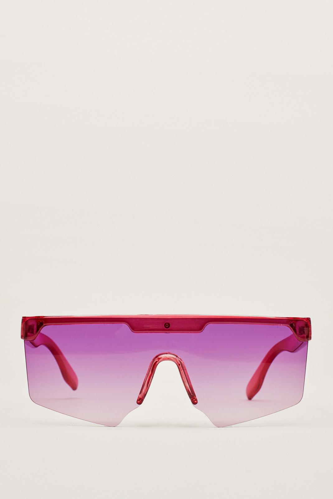 Half Frame Plastic Visor Sunglasses
