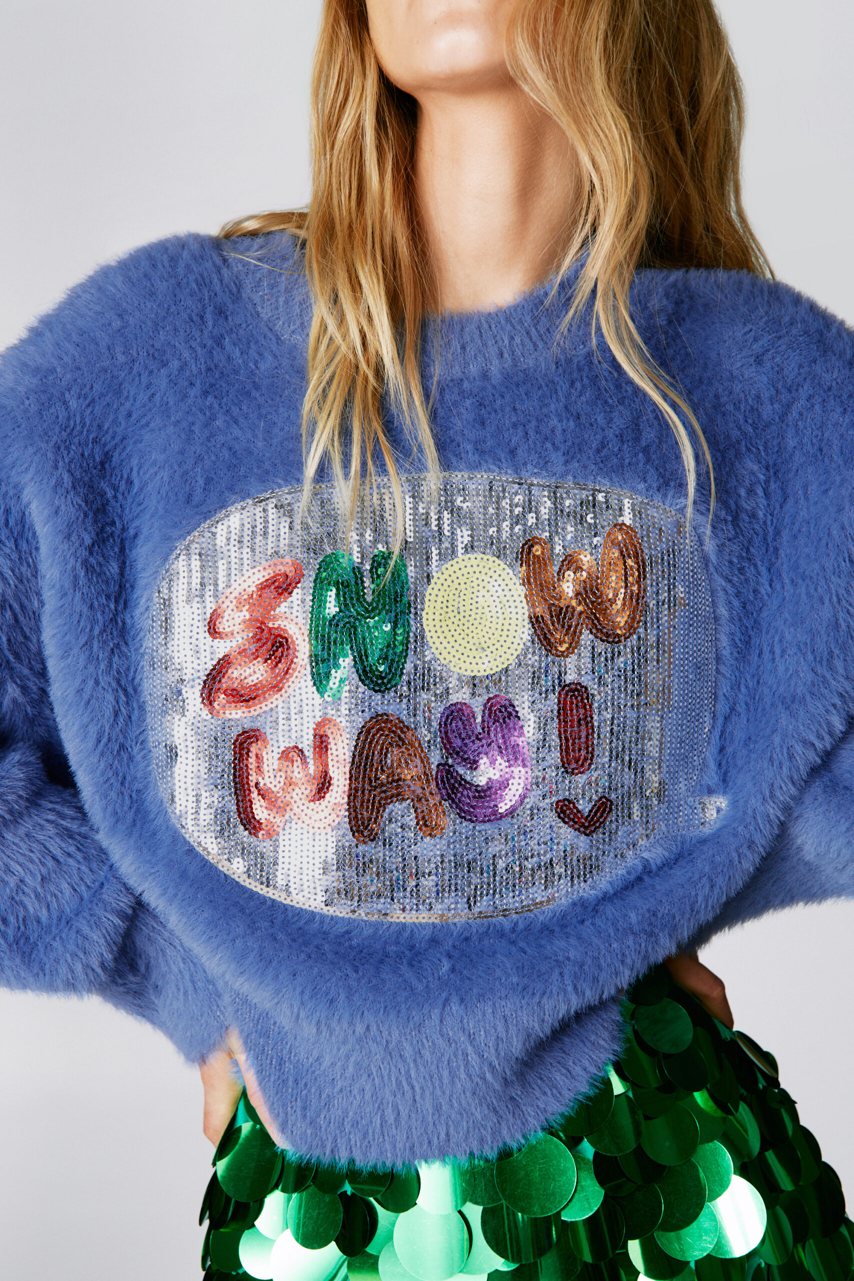 Will Broome Snow Way Fluffy Knitted Christmas Sweater
