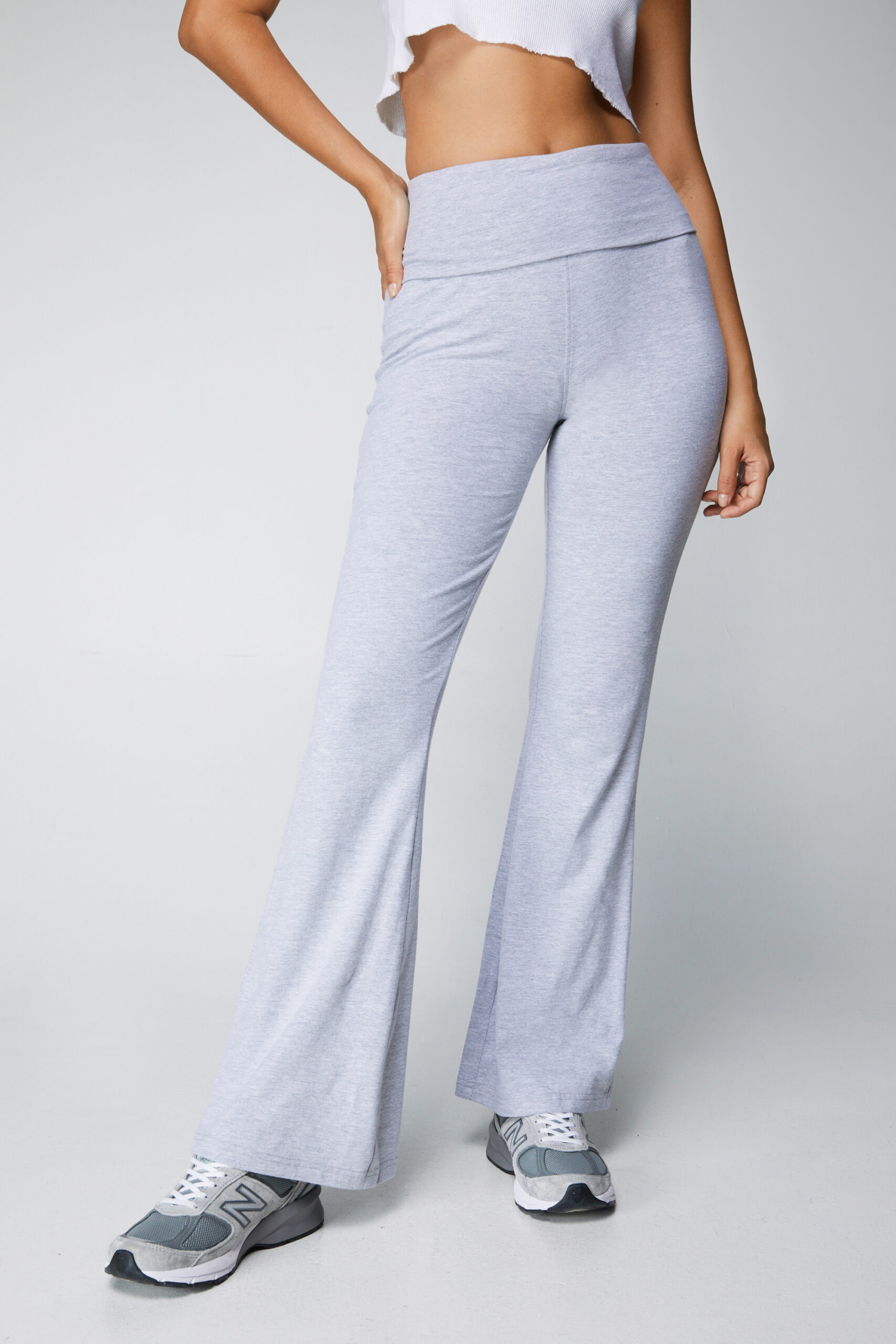 Jersey Pull On High Waist Flare Pants