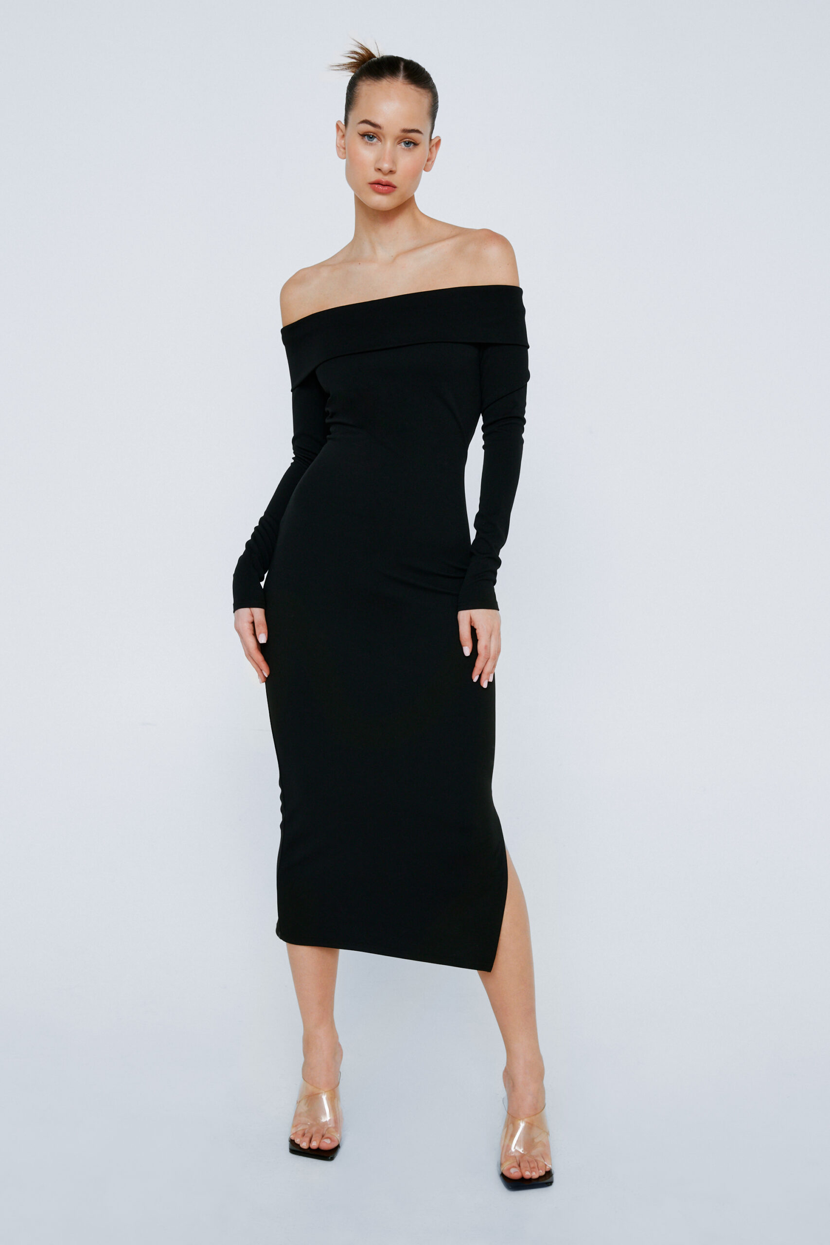 Bardot Crepe Midi Dress
