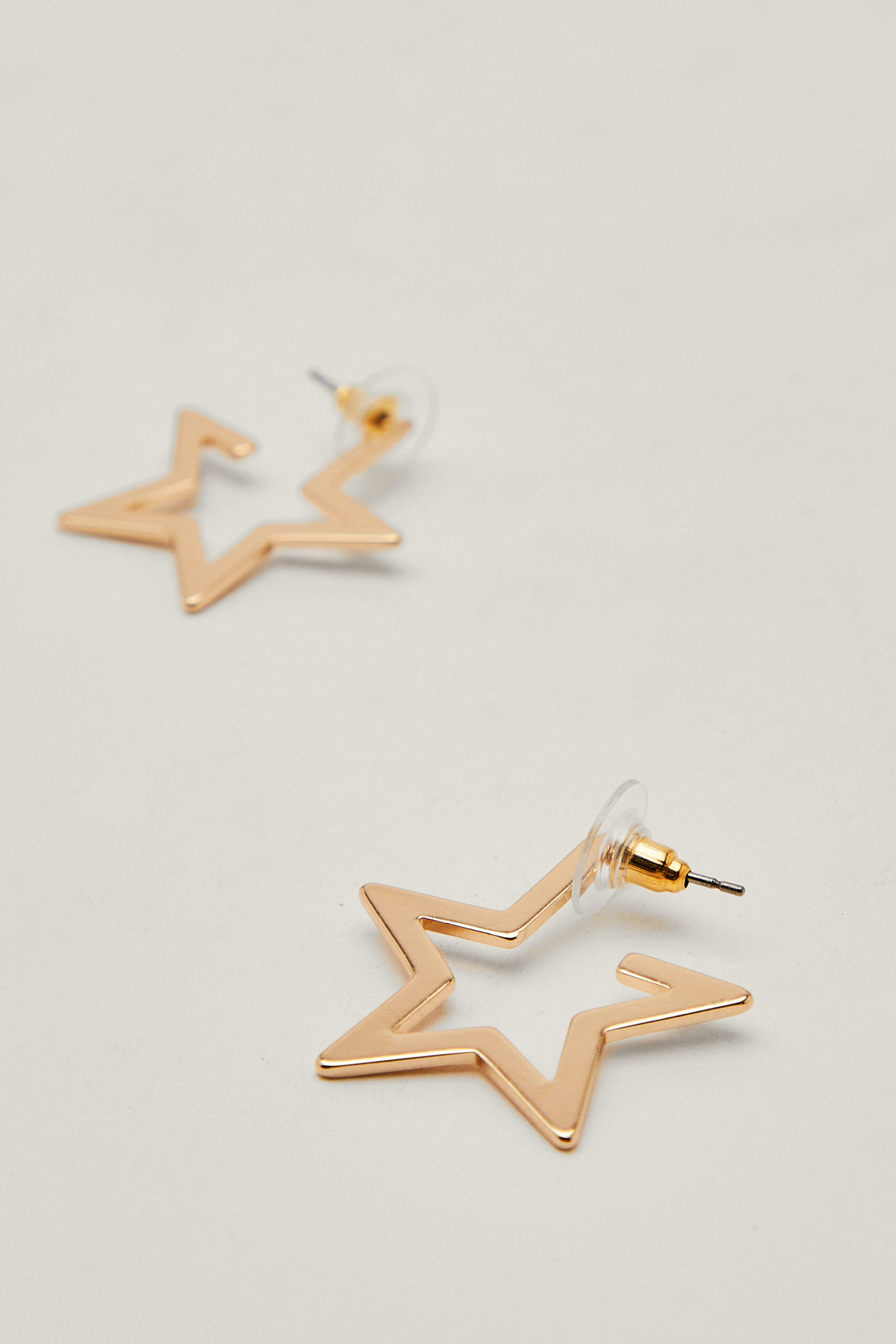 Recycled Metal Star Hoop Earrings