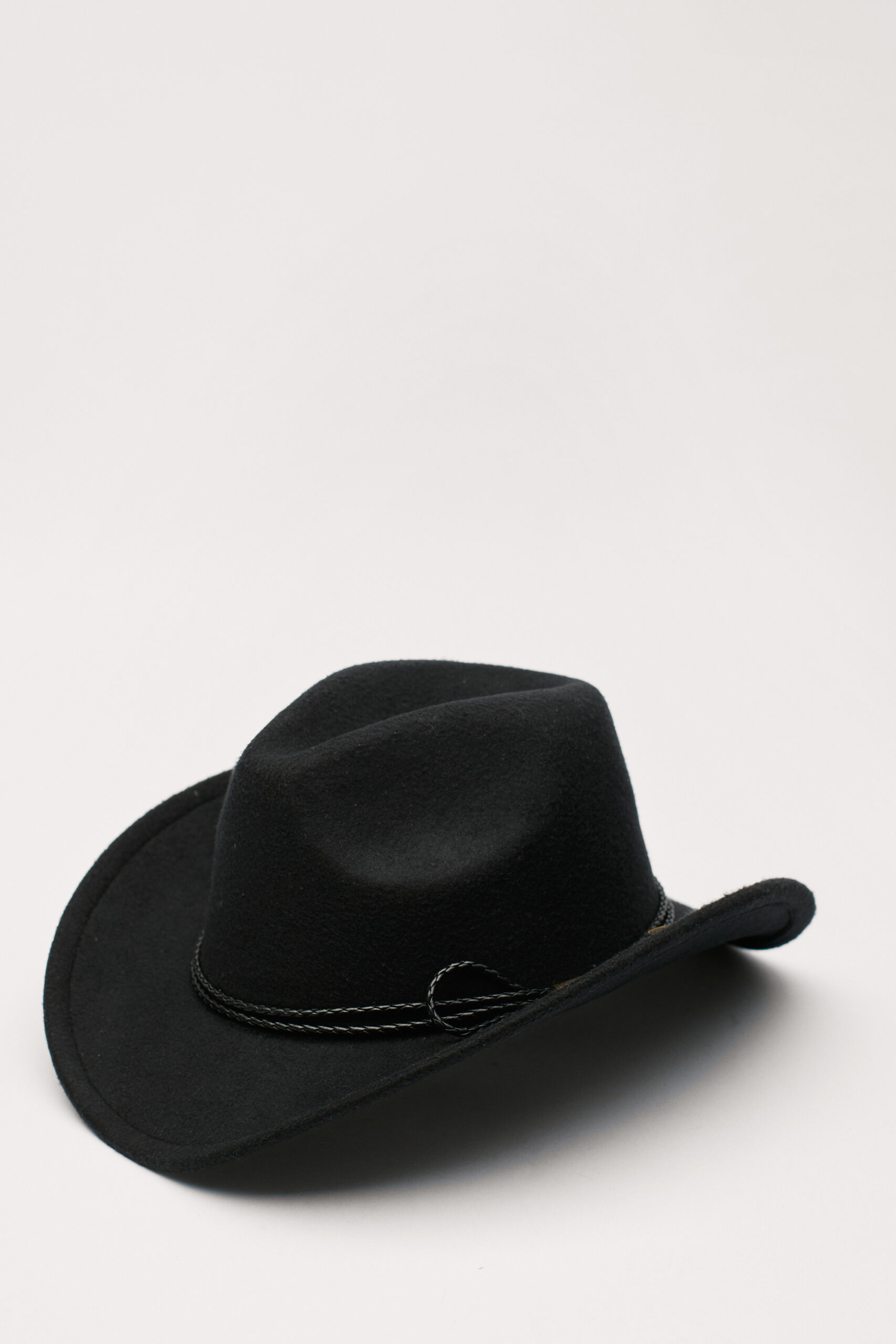 Braid Trim Felt Cowboy Hat