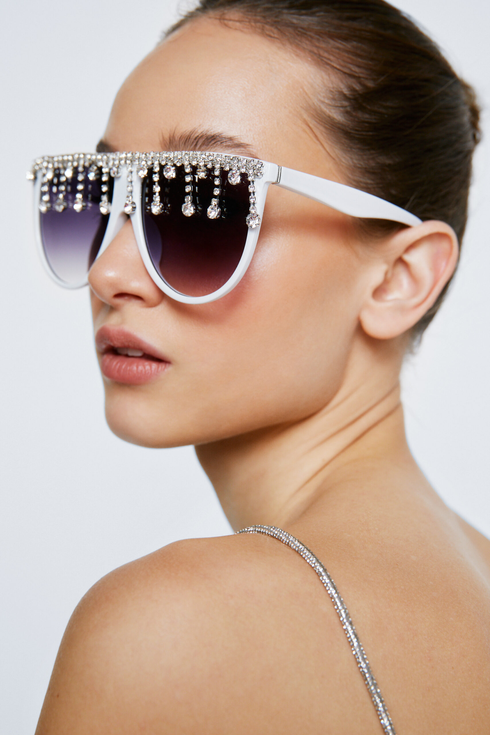 Diamante Drop Sunglasses
