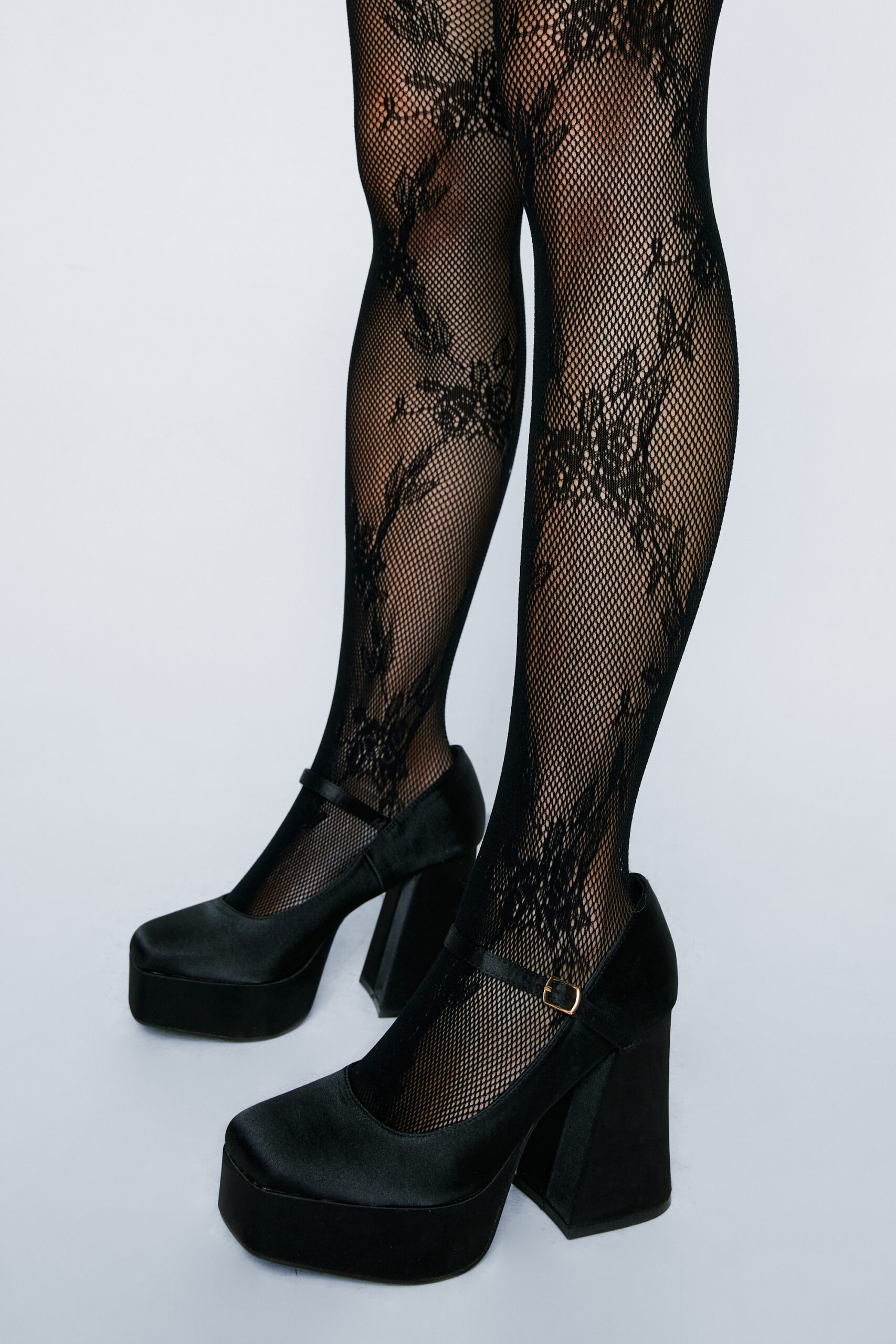 Floral Lace Detail Tights