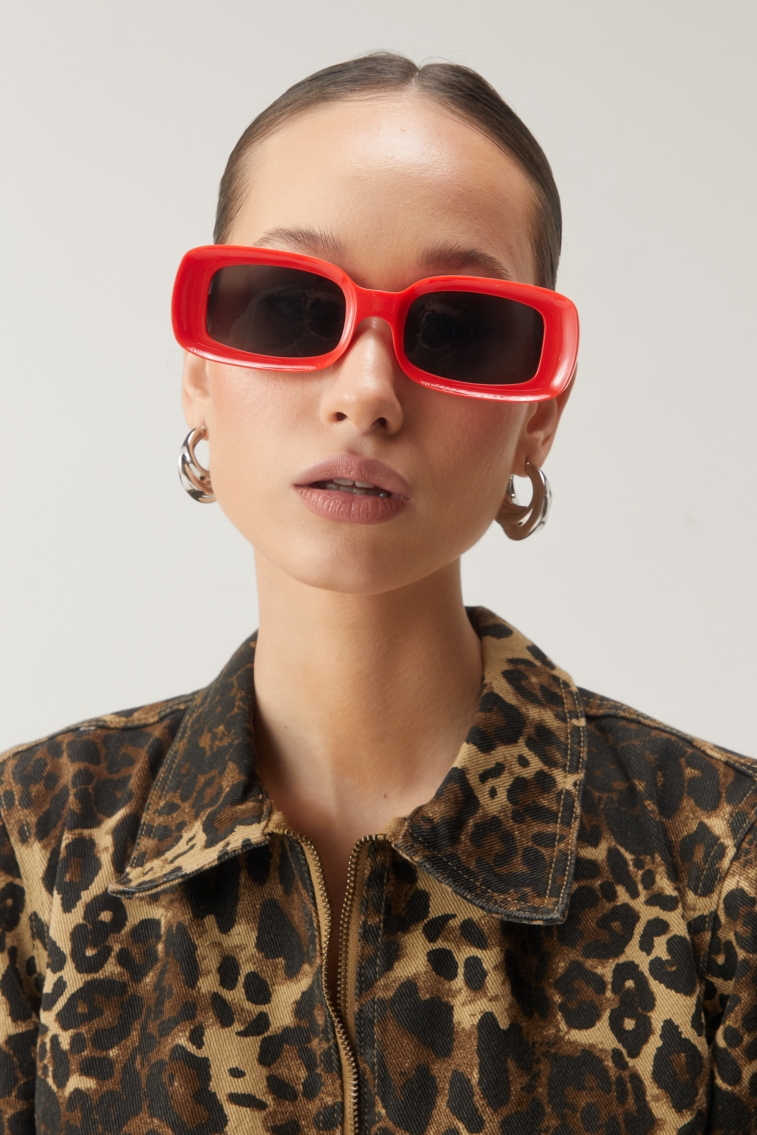 Chunky Textured Square Sunglasses