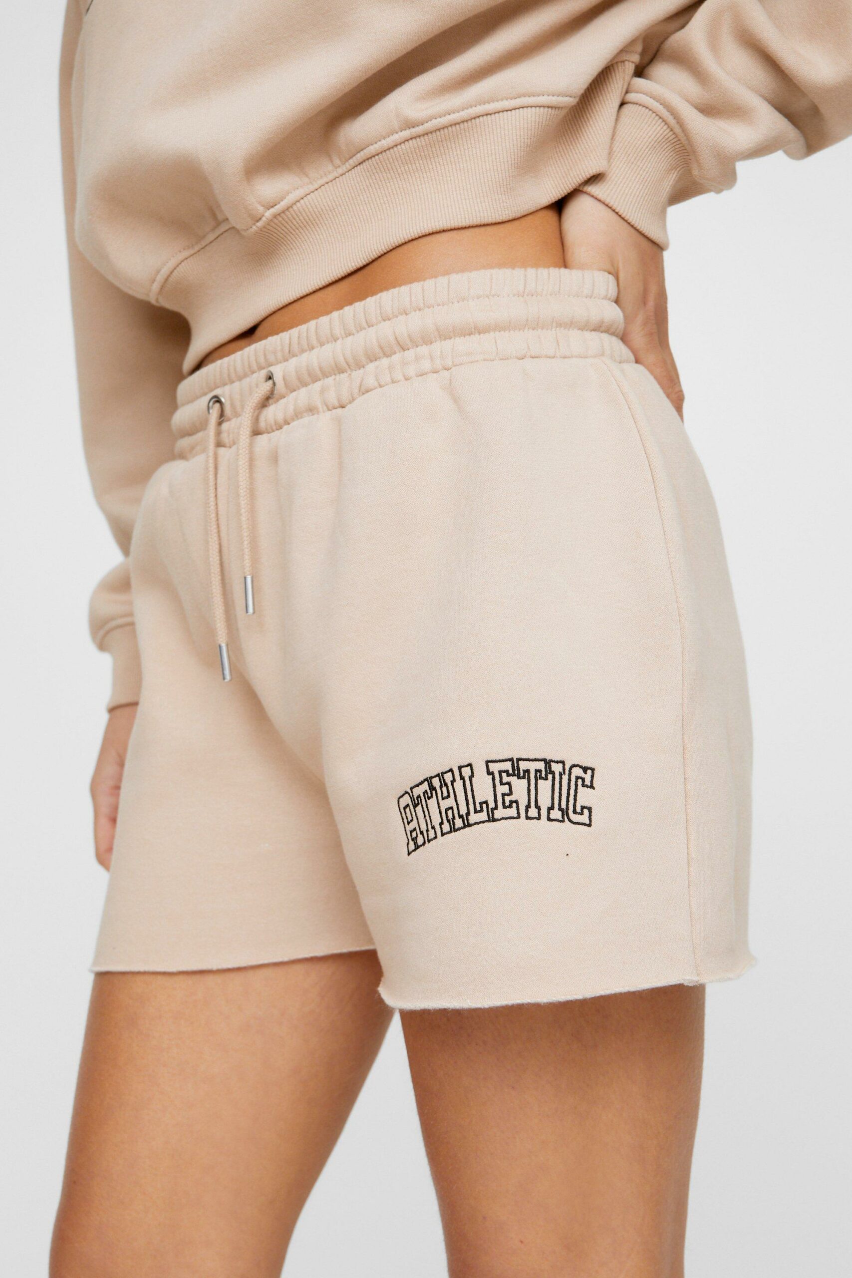 Athletic Embroidered Sweat Short