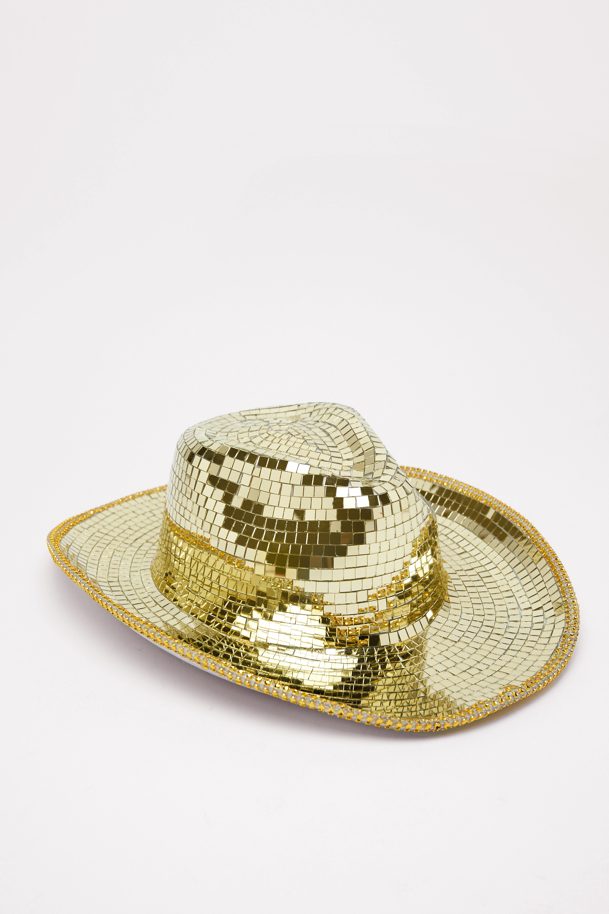 Mirror Embellished Cowboy Hat