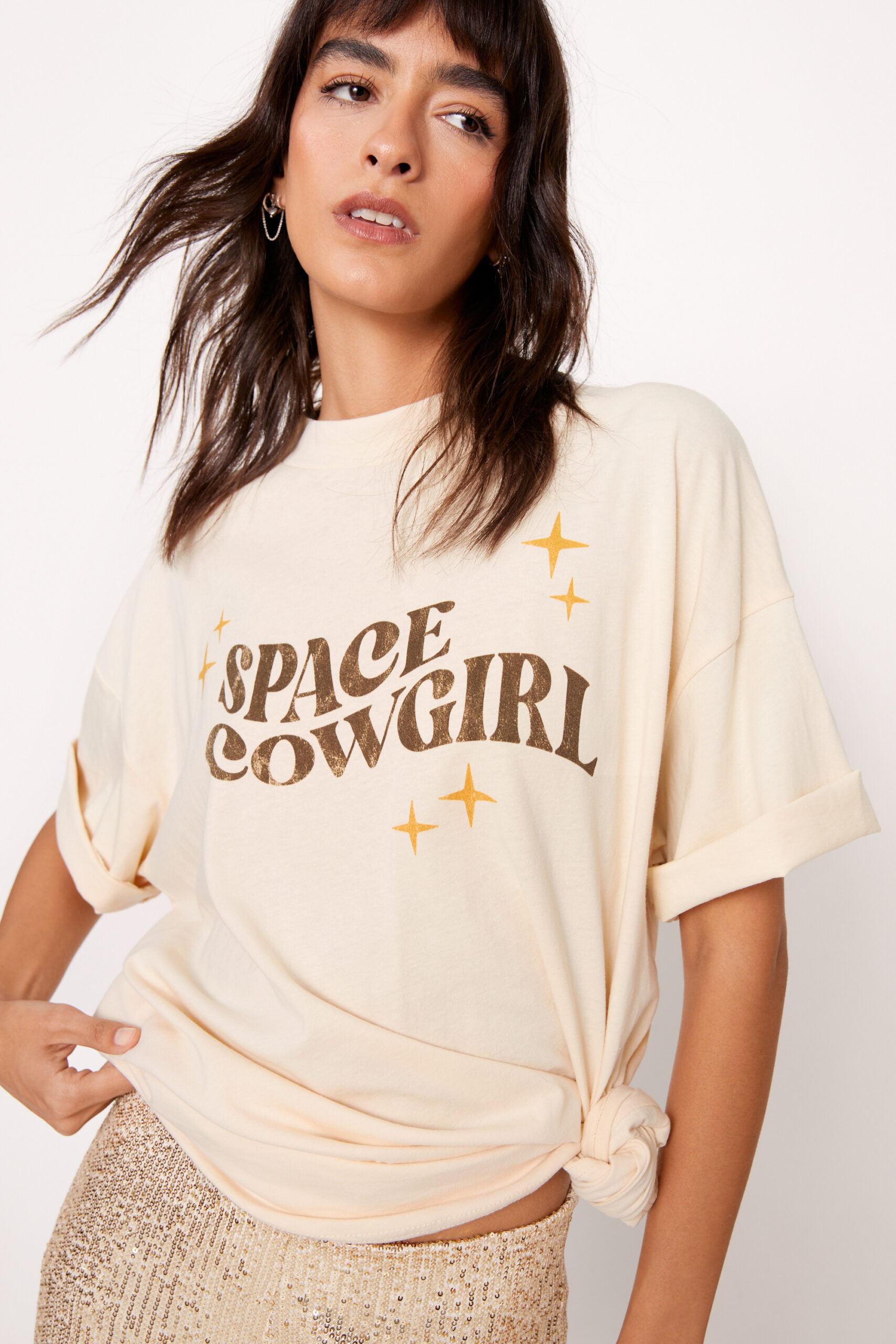 Space Cowgirl Graphic Oversized T-Shirt