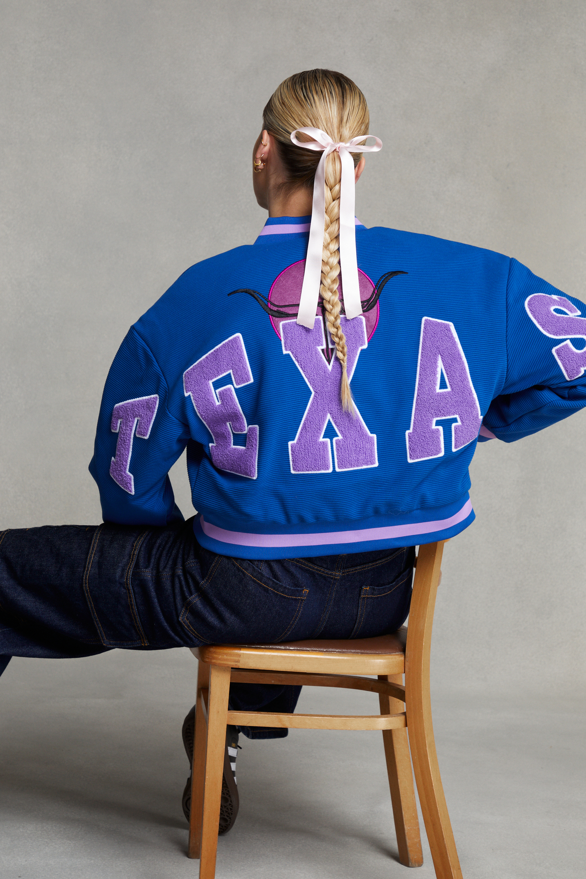 Texas Back Knitted Varsity Jacket