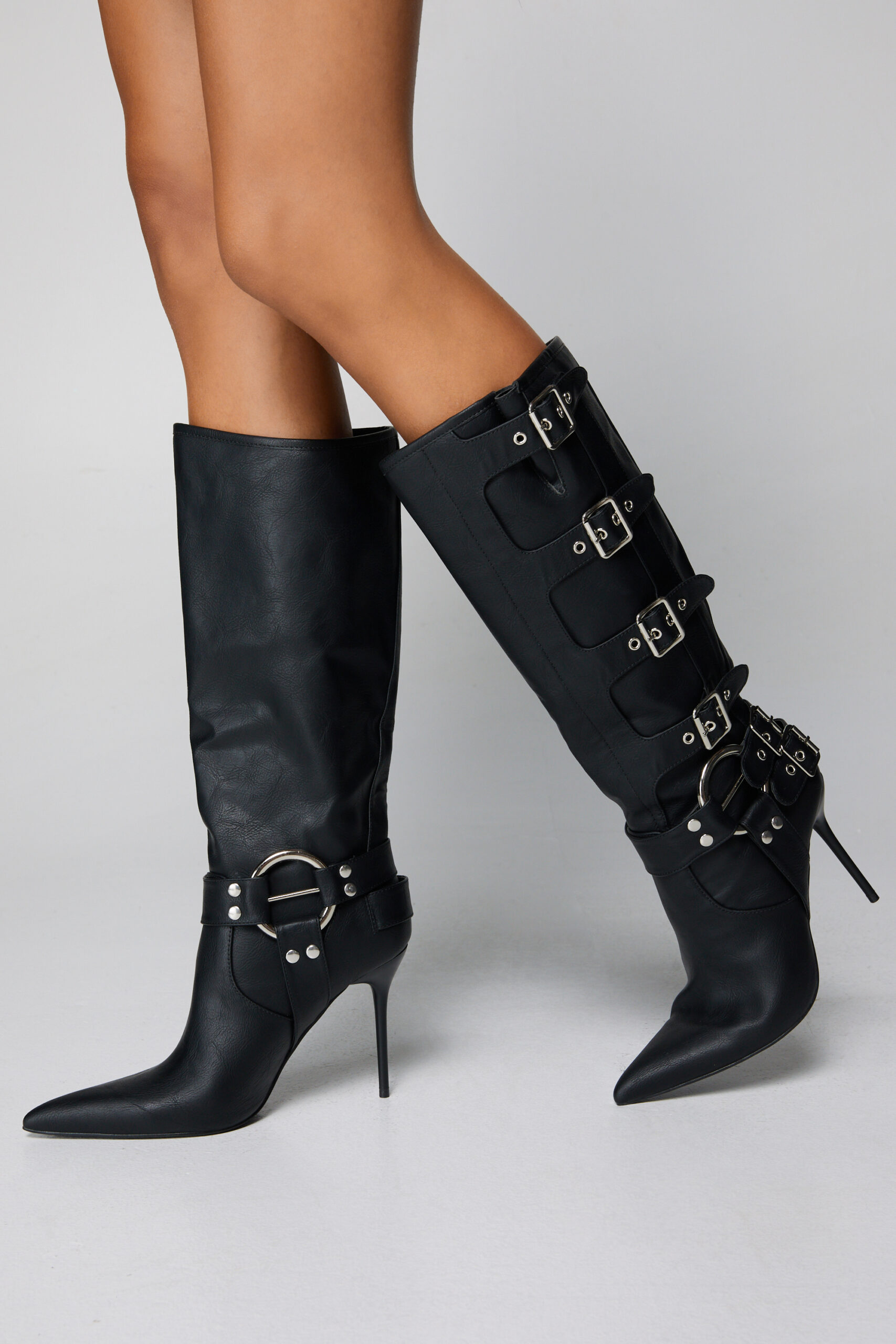 Black stretch high-heel ankle boots - Women's fashion | Stradivarius United  States