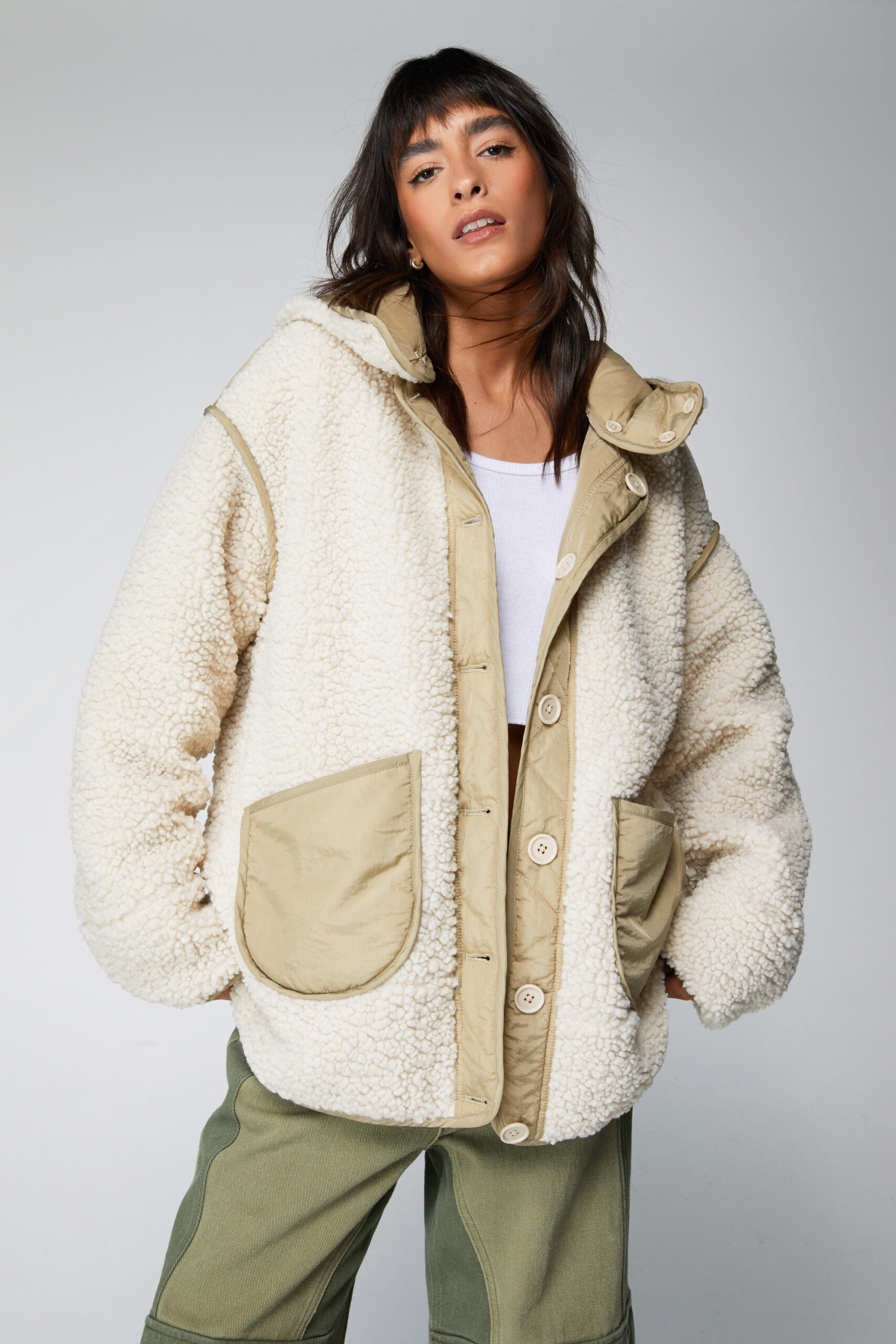 Oversized Sherpa Liner Jacket