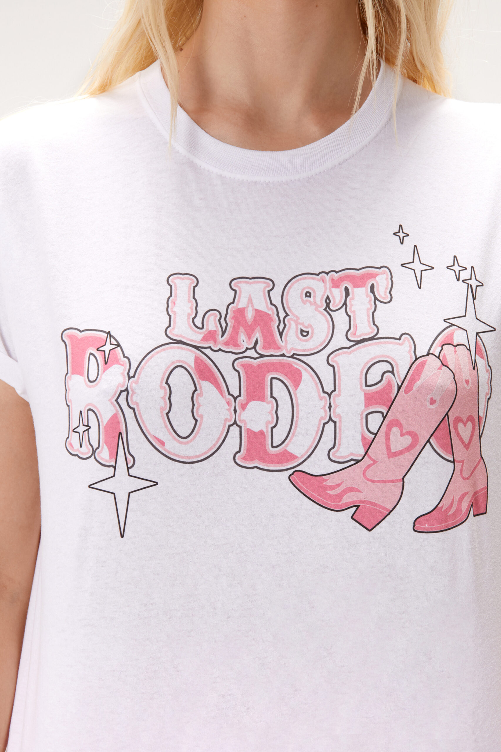 Last Rodeo Pink Graphic T-Shirt