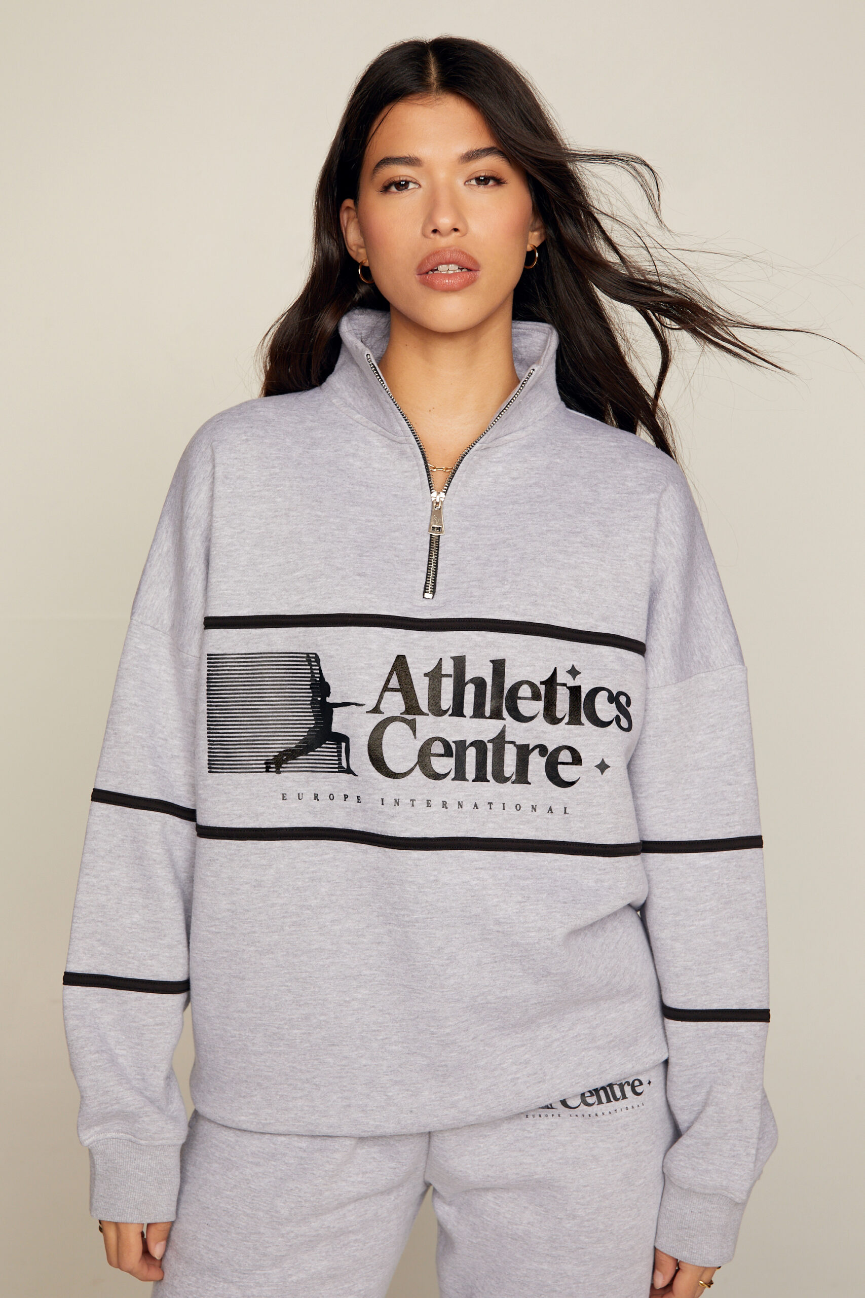 Athletics Centre Graphic Quarter Zip Sweatshirt