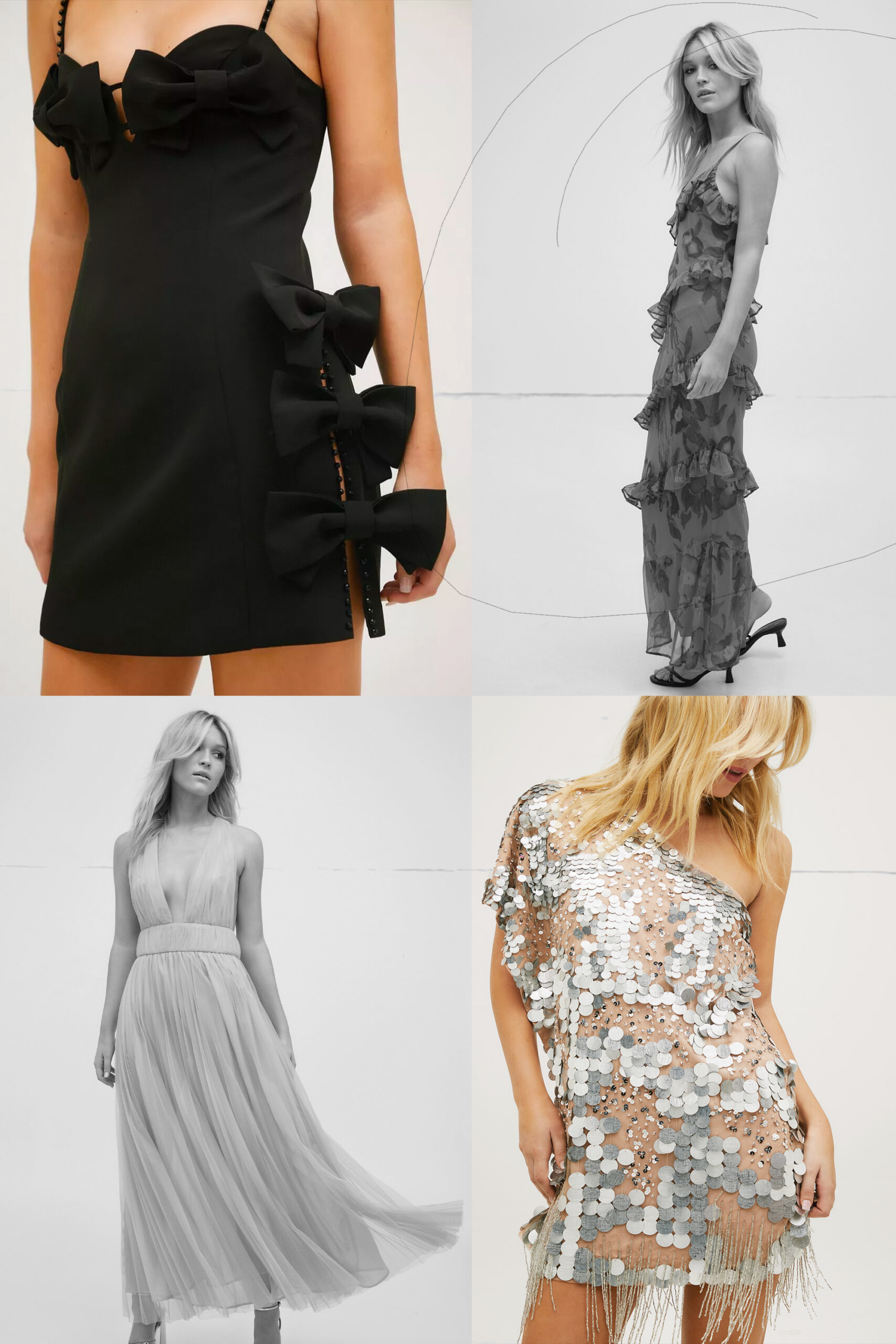 Plus-Size Long Sequin Halter Dress- Black – Top Glam Shop